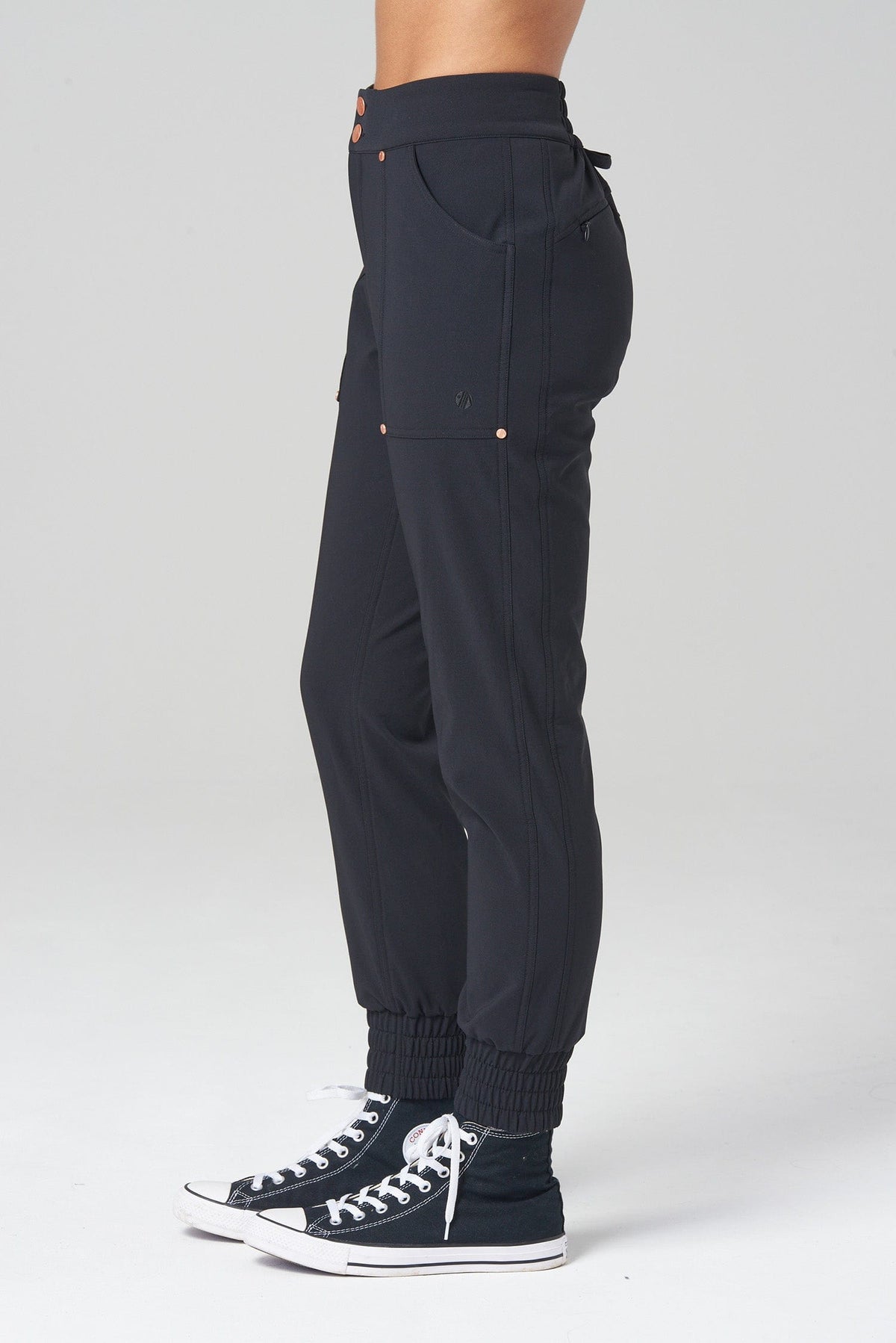 Thermal Casual Stroll Pants - Black Trousers