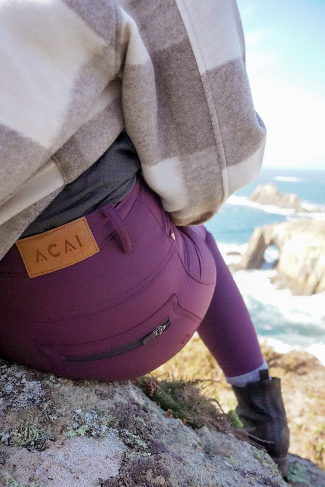 Thermal Skinny Outdoor Trousers - Aubergine Trousers