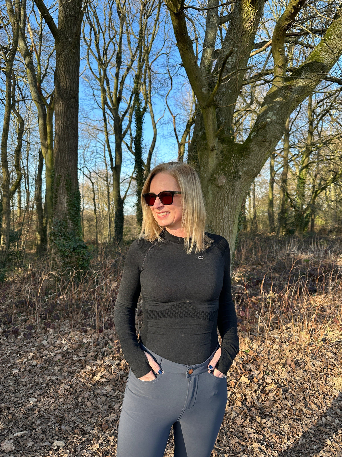 Thermal Seamless Base Layer Top - Black Base Layer