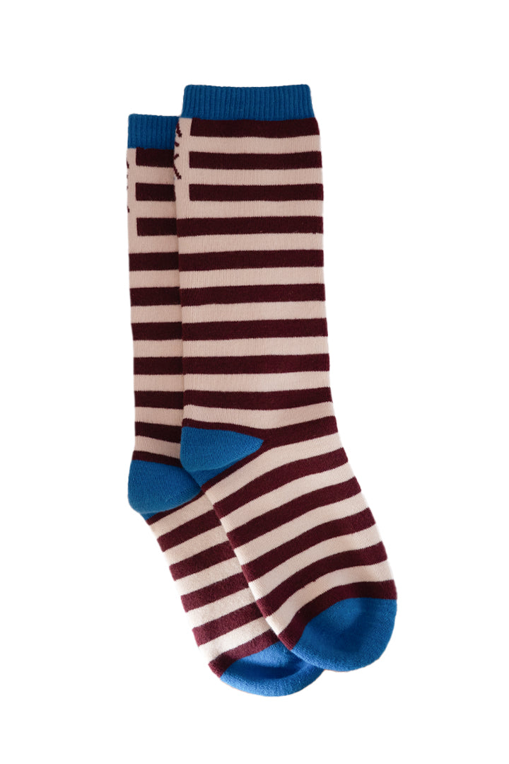 Cloudwalk Socks - Cabernet Stripe