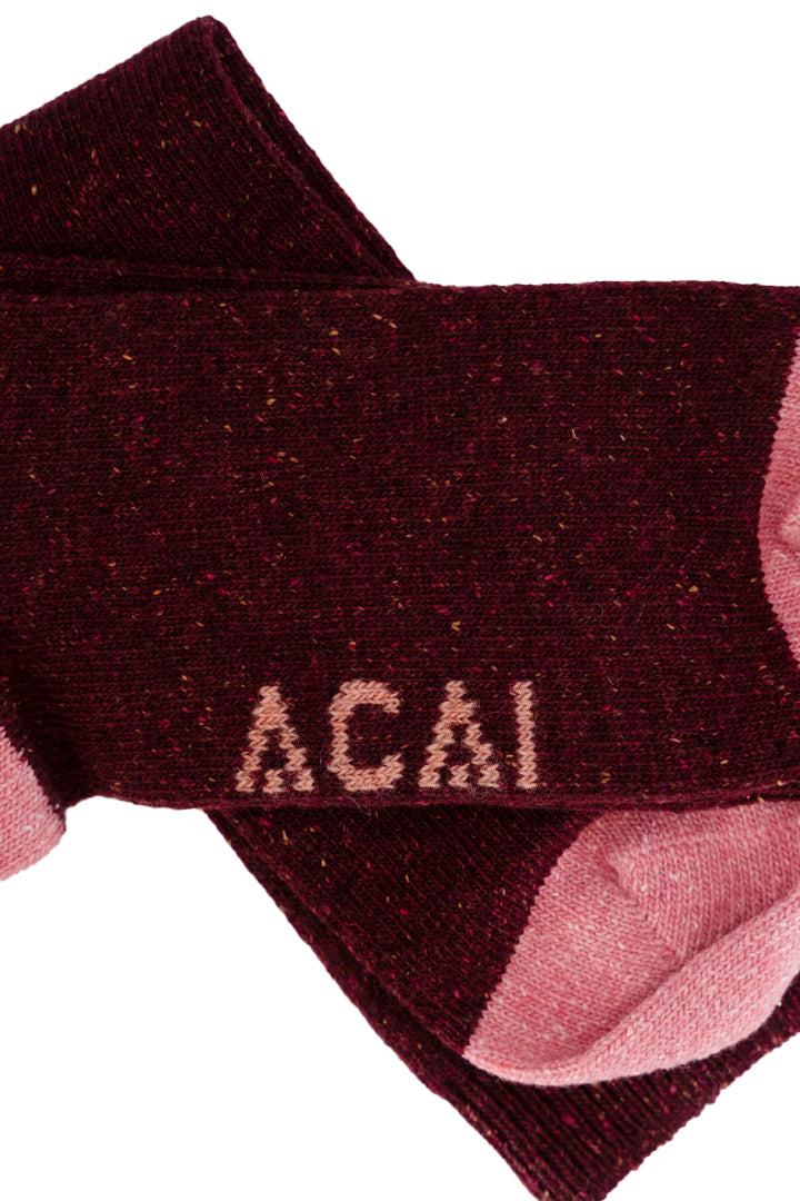 'Hike Hike Hike' Sock - Cabernet