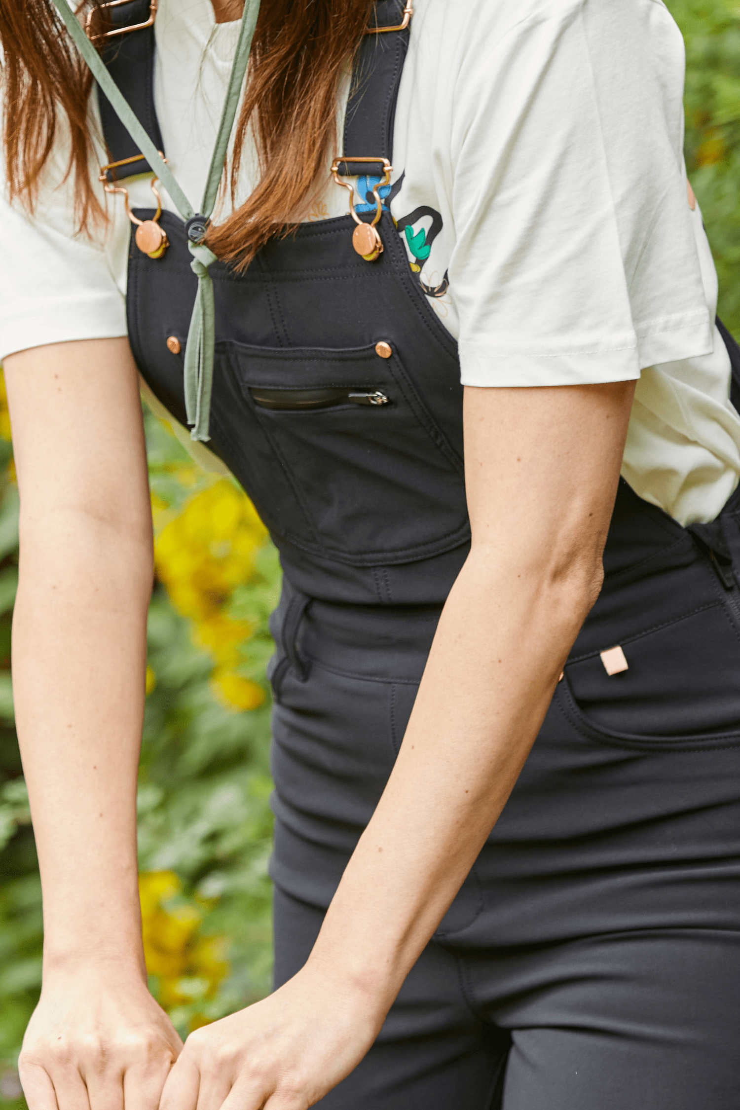High-Abrasion Outdoor Dungarees - Black Trousers  