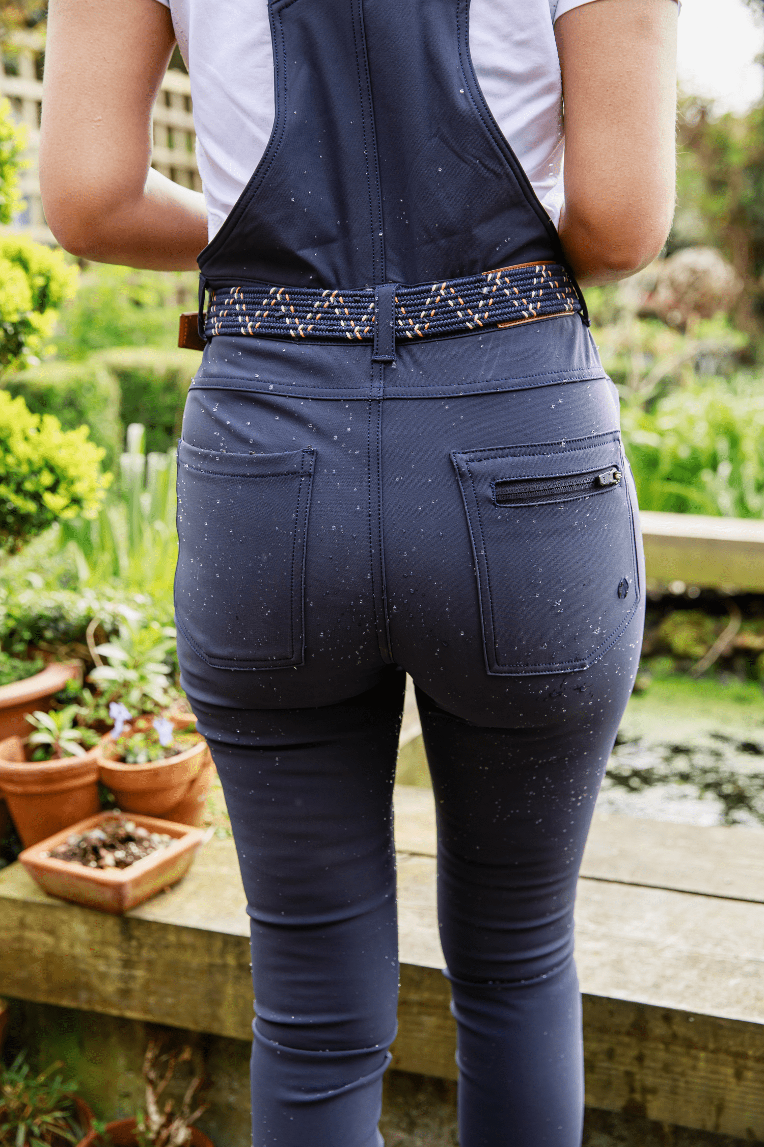 High-Abrasion Outdoor Dungarees - Midnight Blue Trousers  