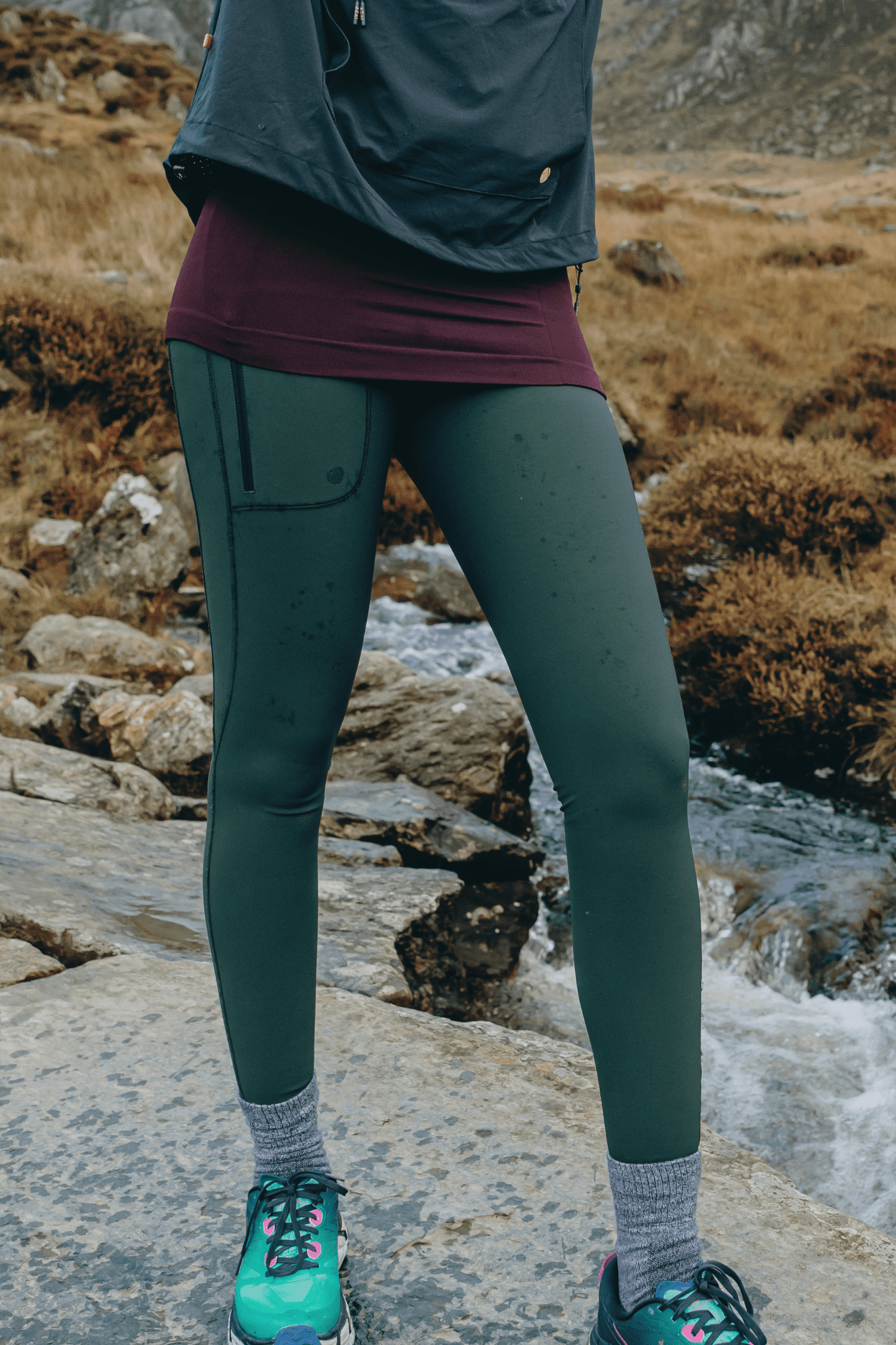 Green clearance running tights
