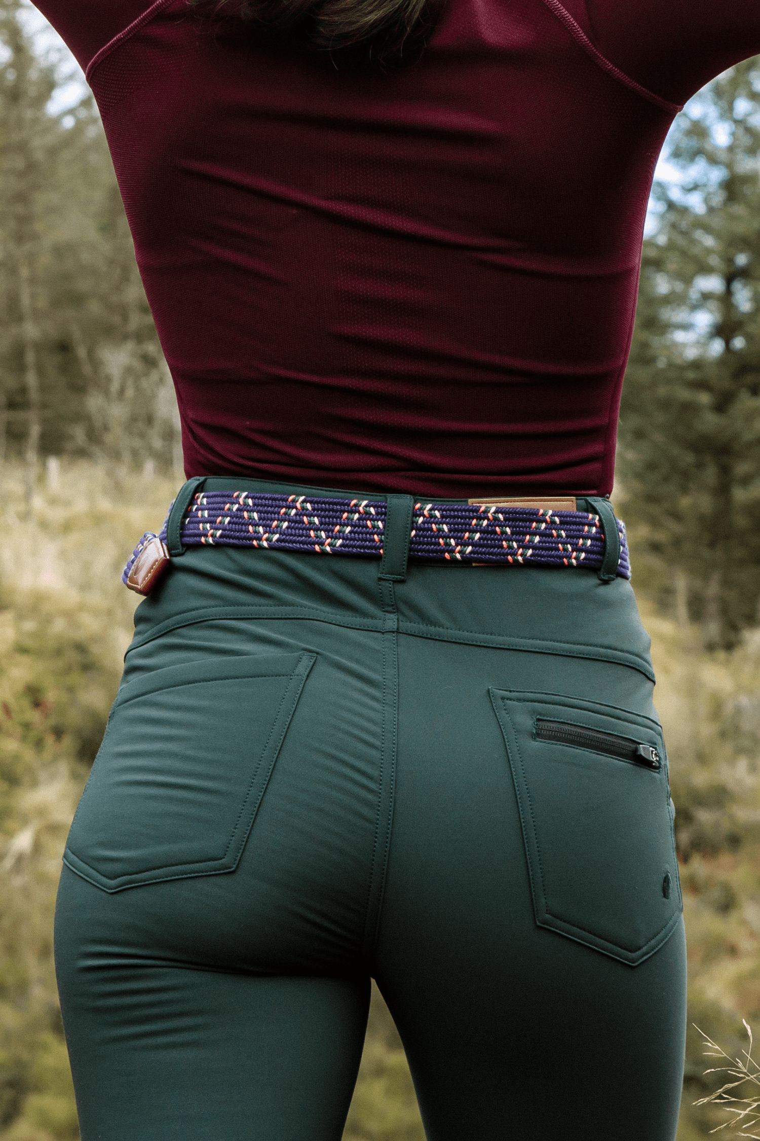 Green outdoor trousers discount