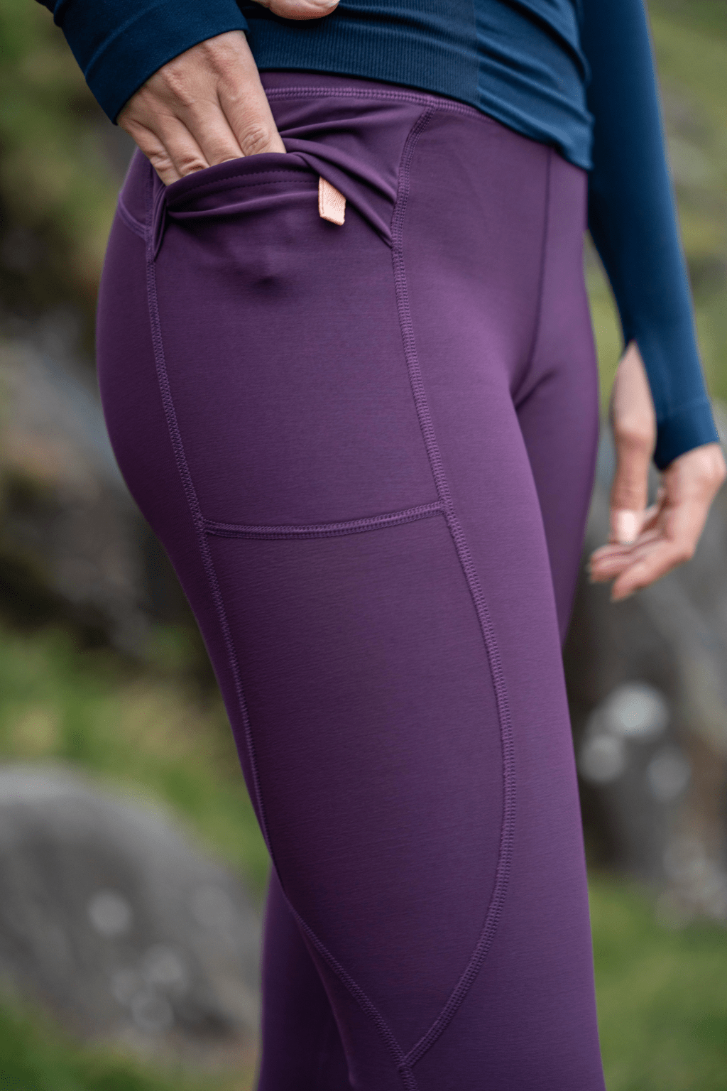 Womens/Ladies Extra Warm Thermal Leggings (0.63 Tog) (L Hip 48in (122cm))  (Purple)