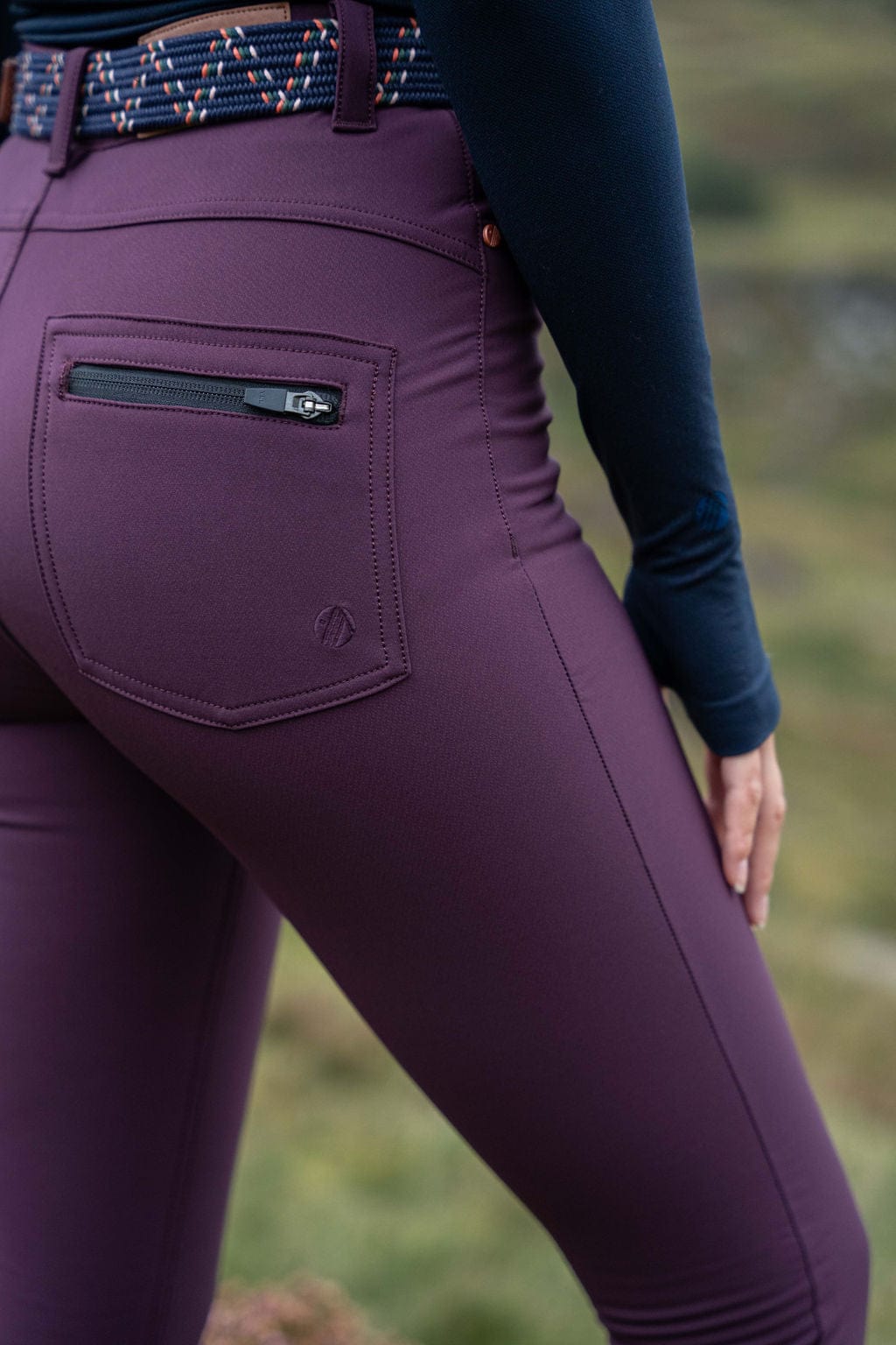 Thermal Skinny Outdoor Trousers - Aubergine Trousers  