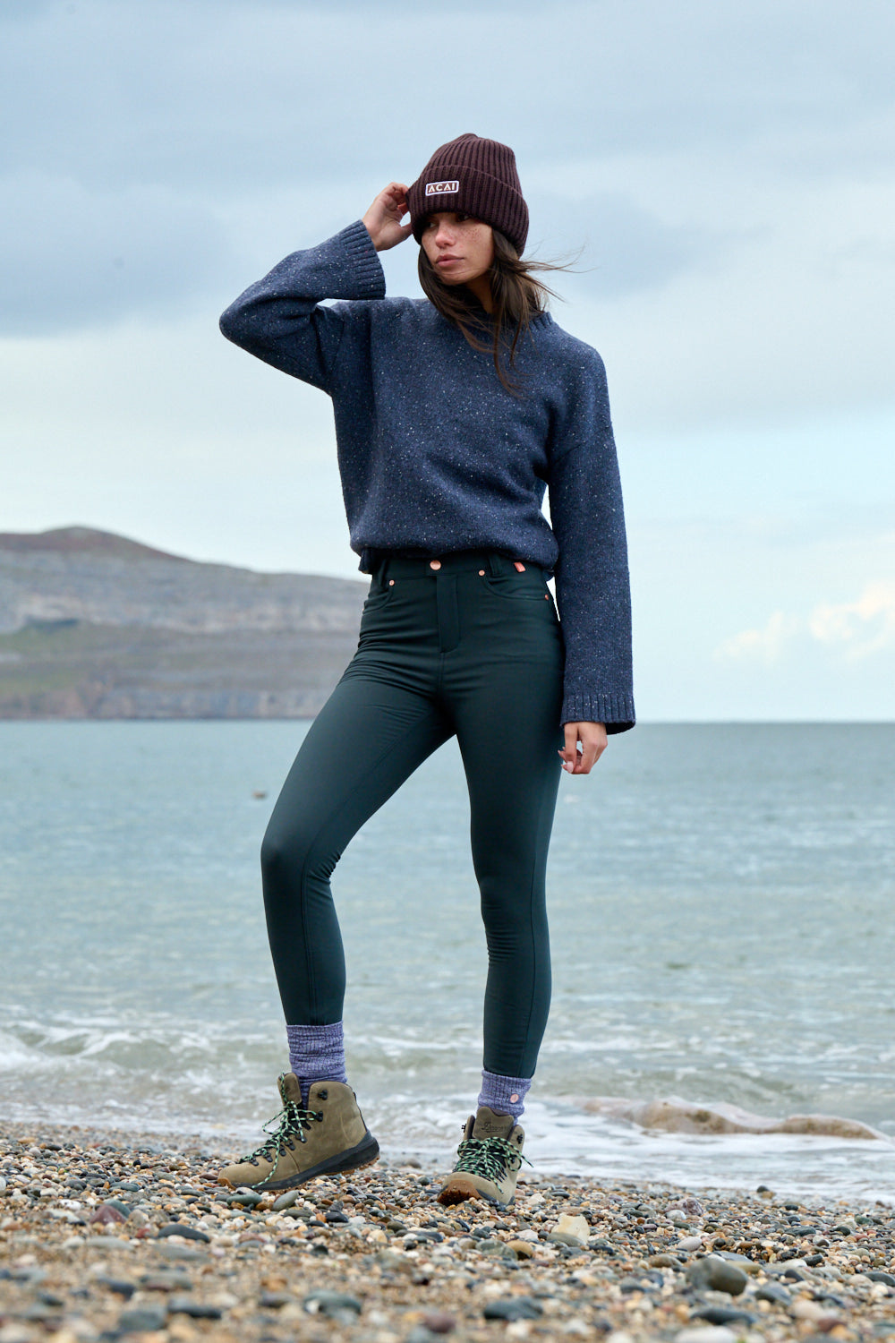 3 LAYER  WEAR PANTS（ASHGREEN） Thermal Skinny Outdoor Trousers Forest Green | ACAI