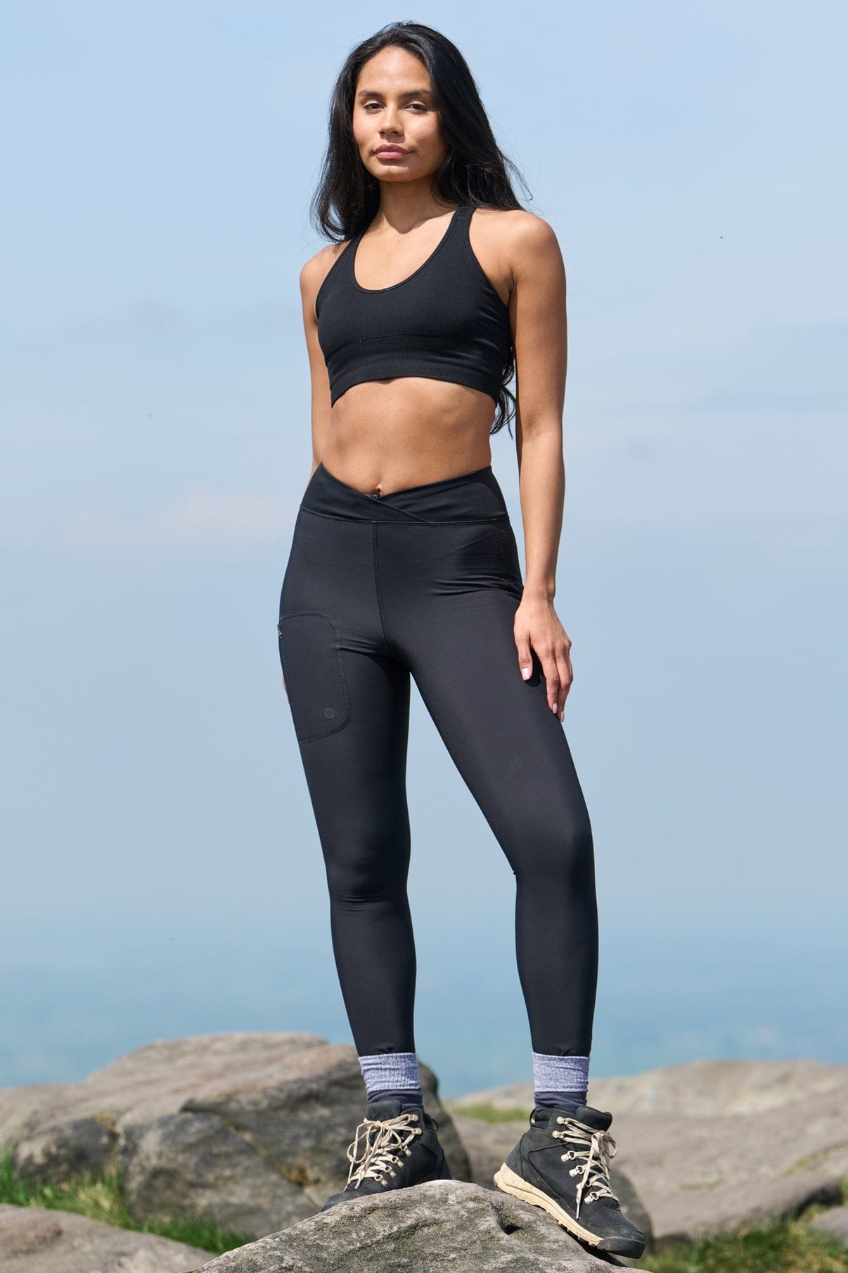 Solar - Womens Water Resistant Softshell Leggings - Black