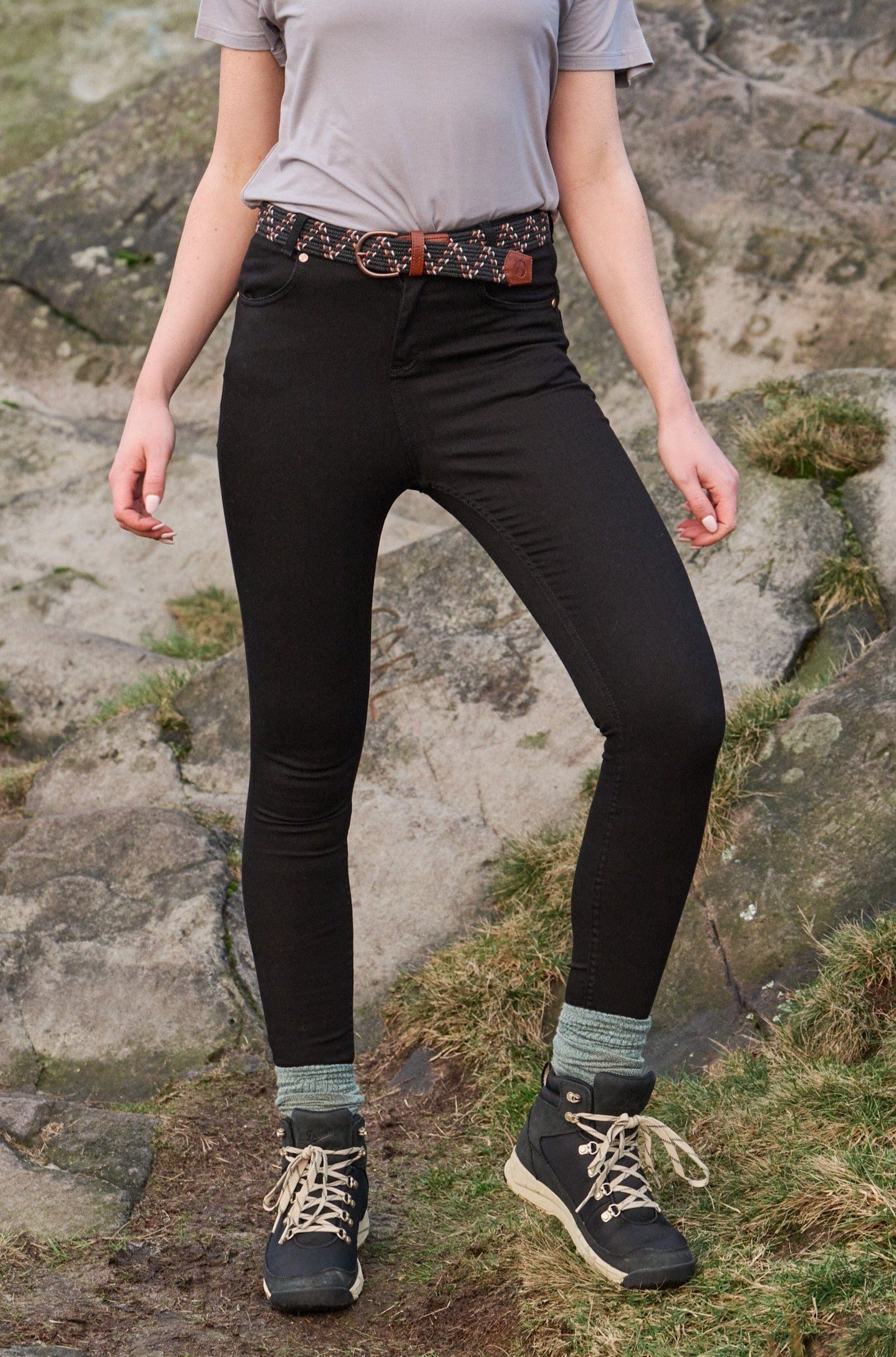The Skinny Outdoor Jeans - Black Denim Trousers  