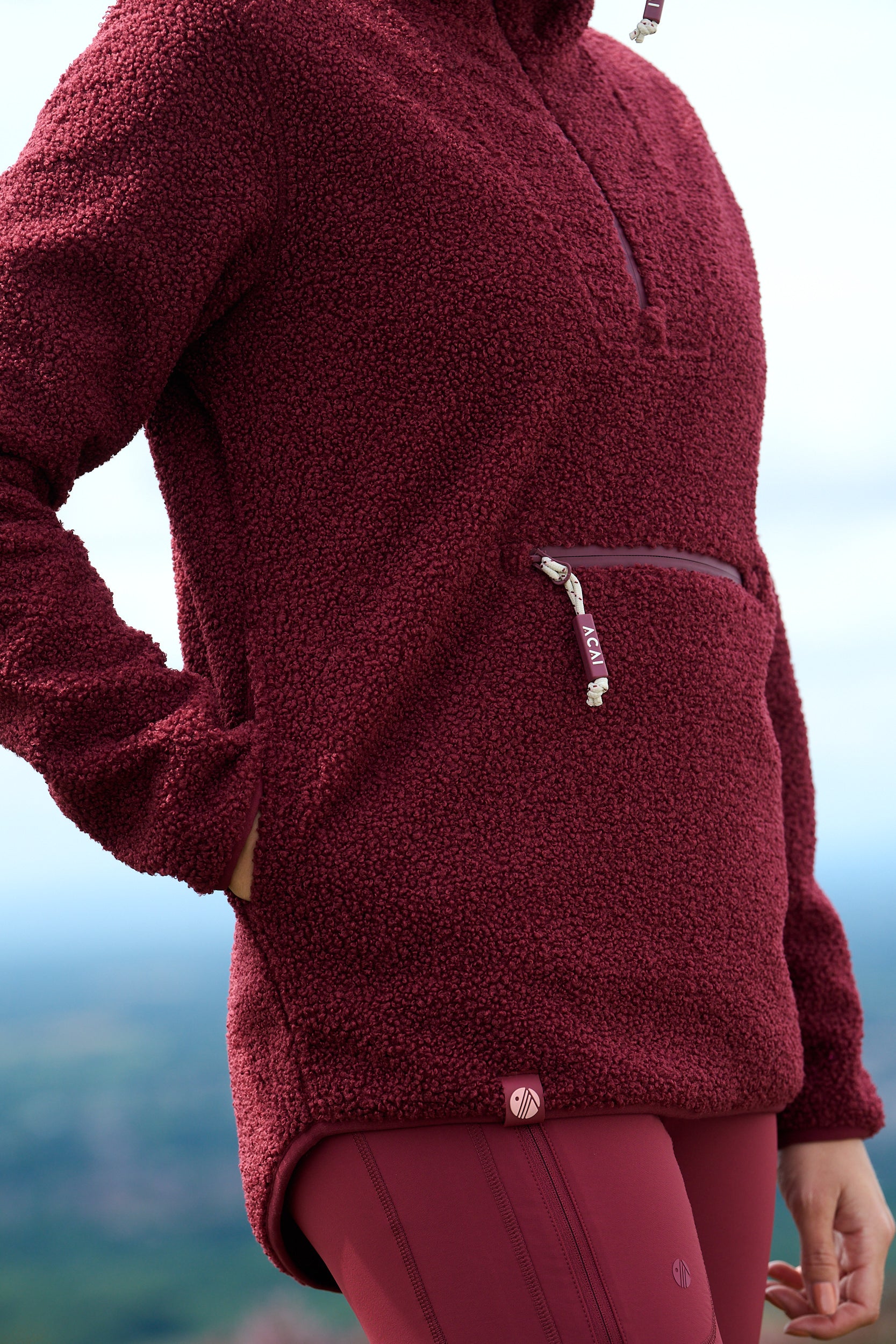 Windproof Gale Fleece - Cabernet