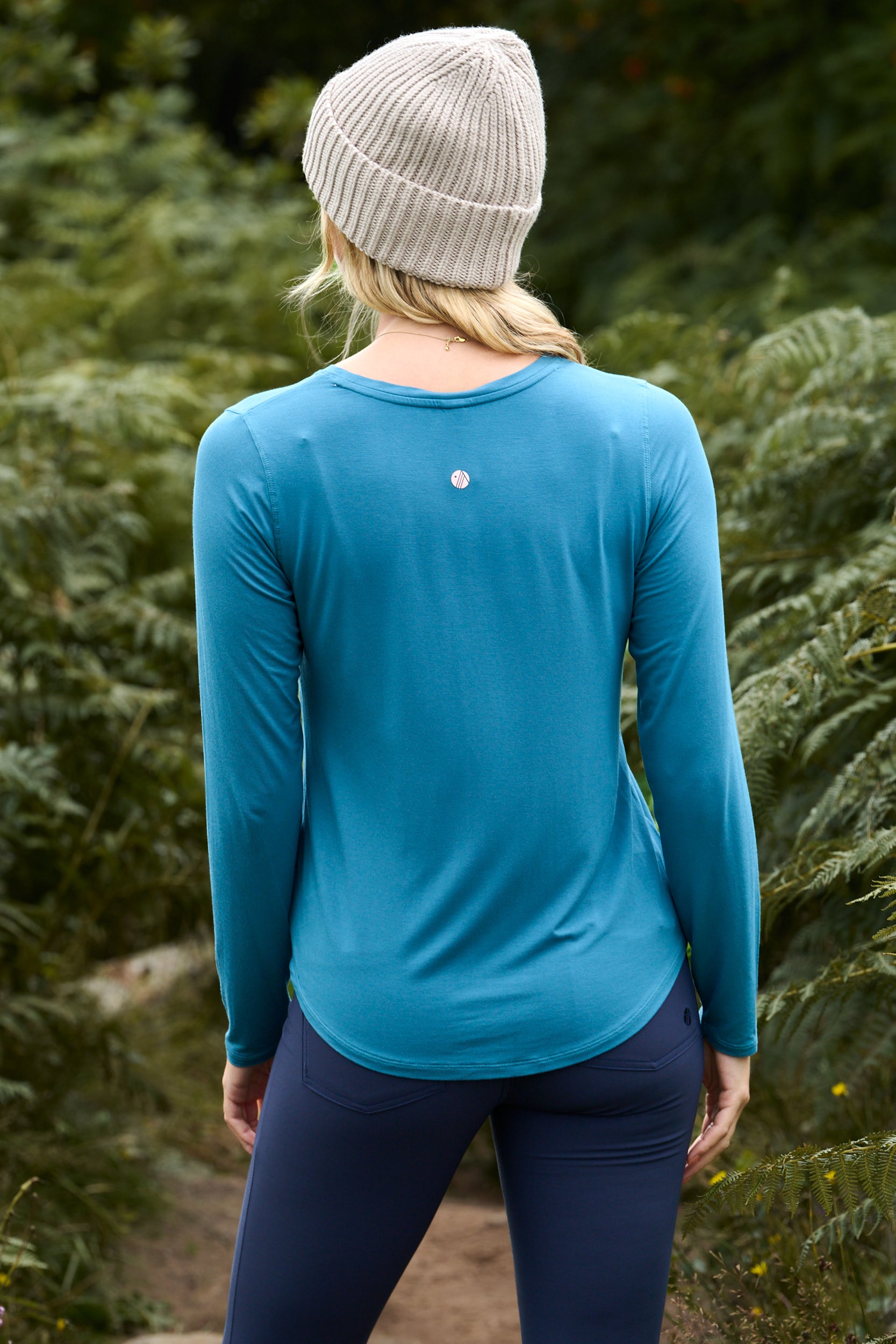 On The Go Bamboo Long Sleeve Tee - Wild Fern