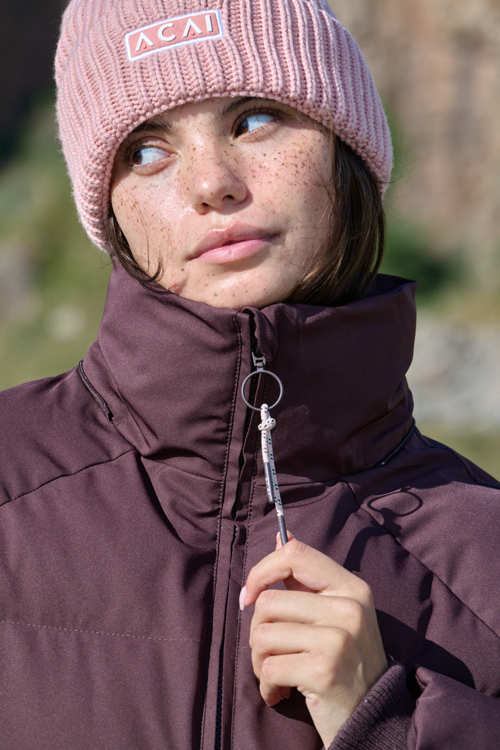 Cocoon Coat - Chocolate Plum