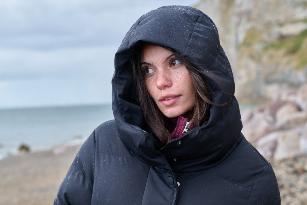 Cocoon Longline Coat - Black