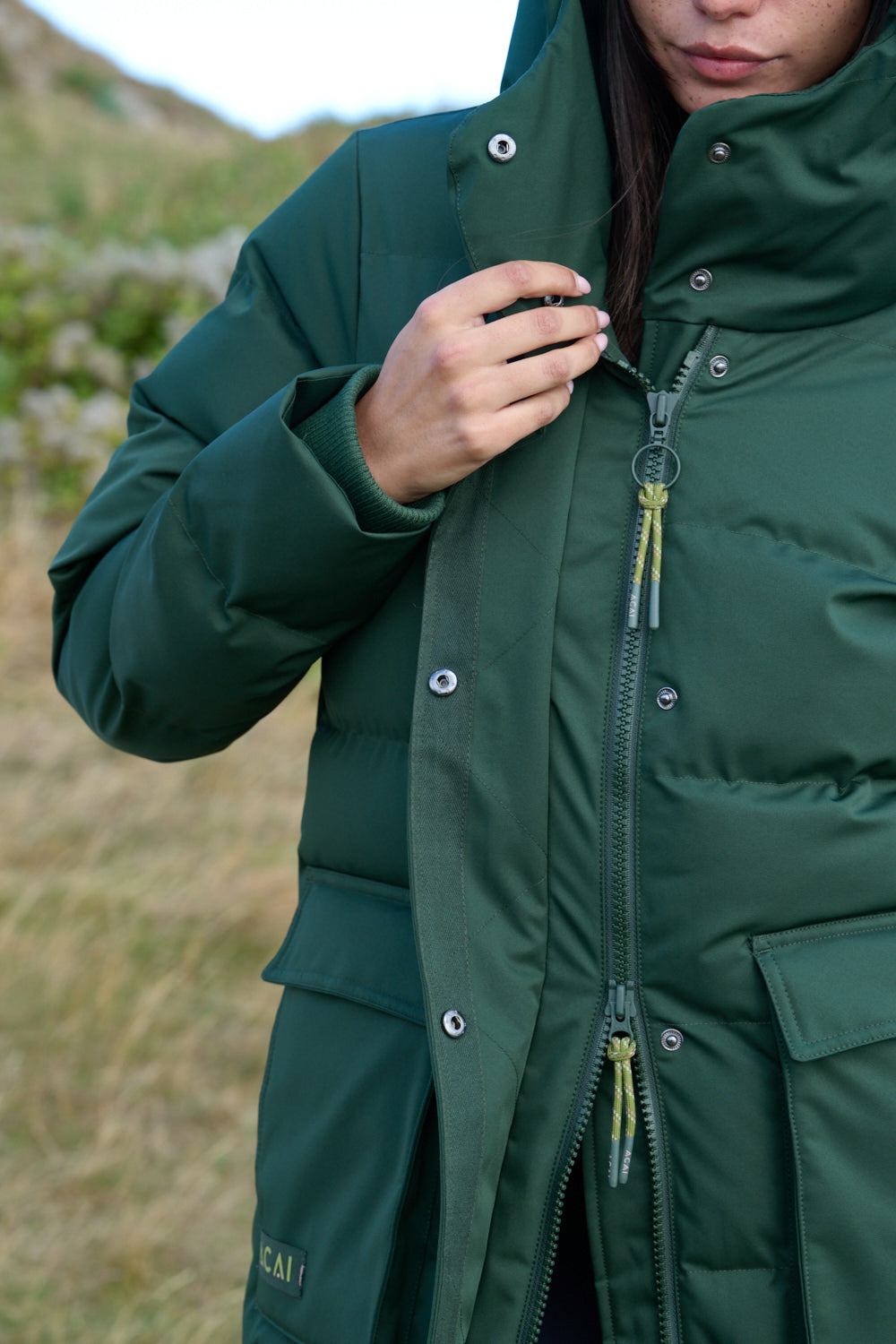 Cocoon Longline Coat - Woodland Green