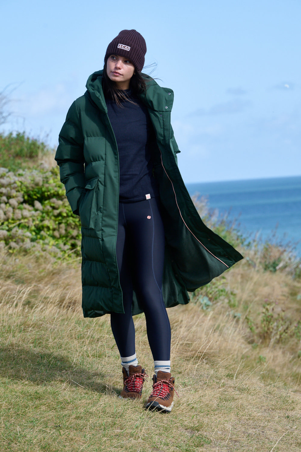 Cocoon Longline Coat - Woodland Green