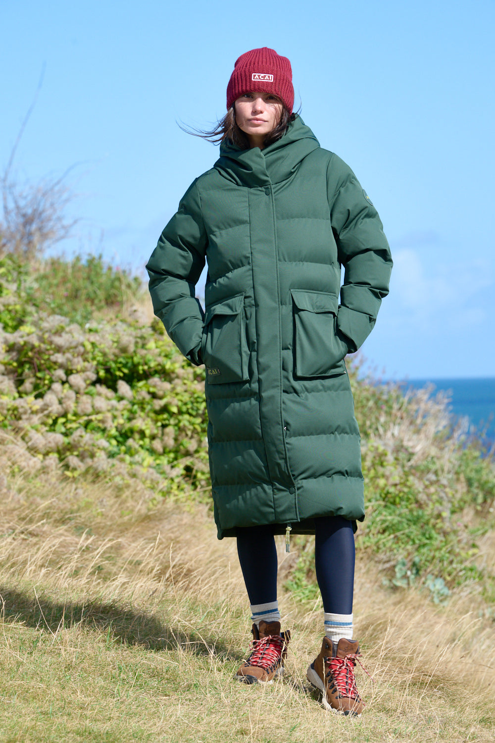 Cocoon Longline Coat - Woodland Green