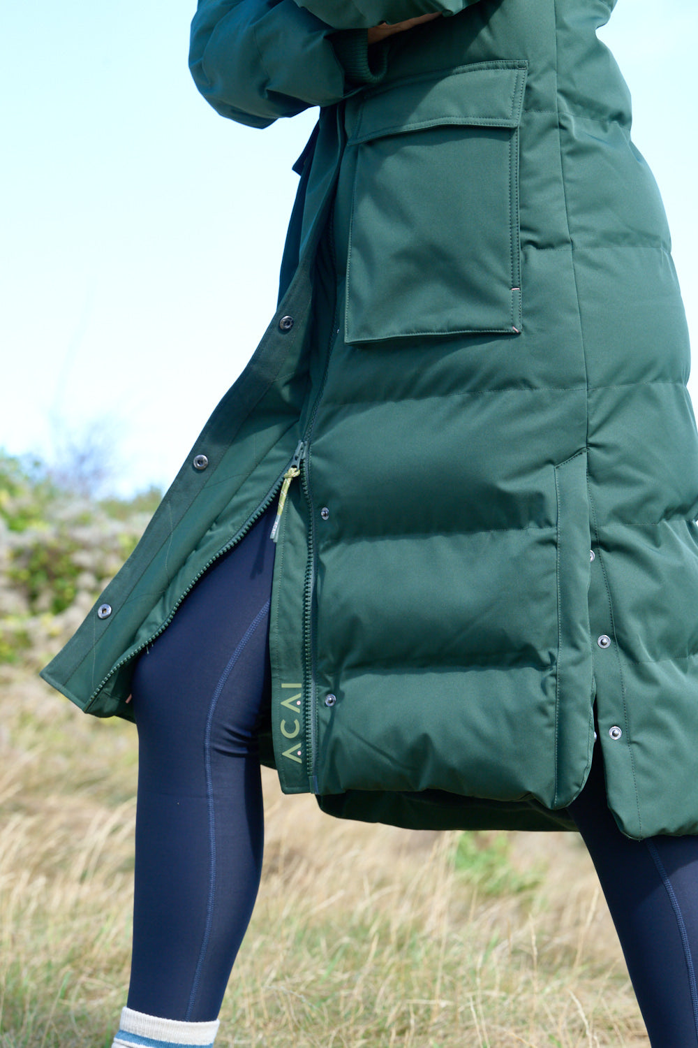 Cocoon Longline Coat - Woodland Green