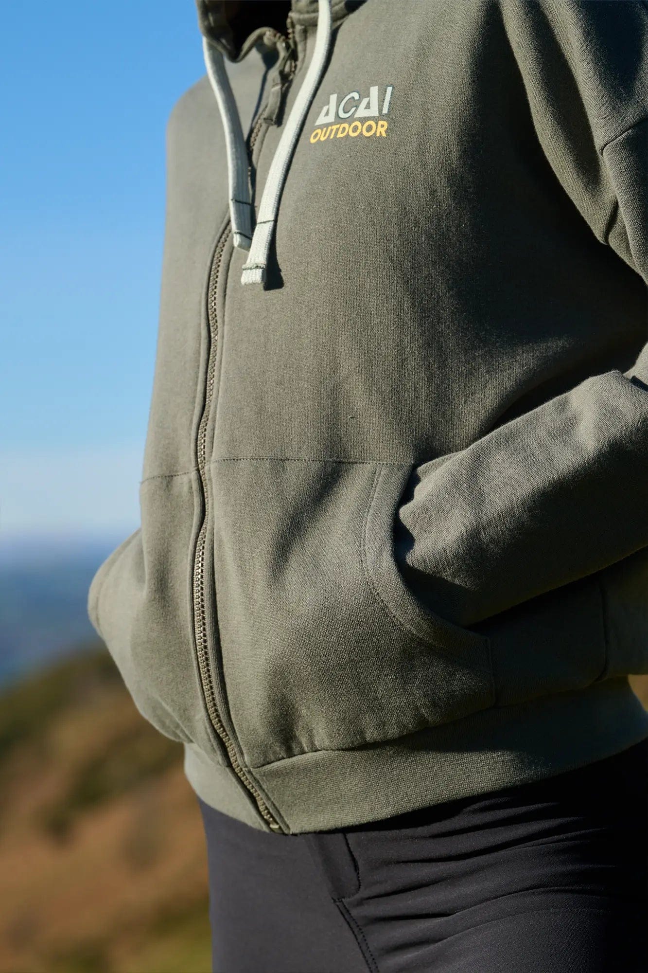 Retreat Zip Up Hoodie - Deep Sage Sweatshirt