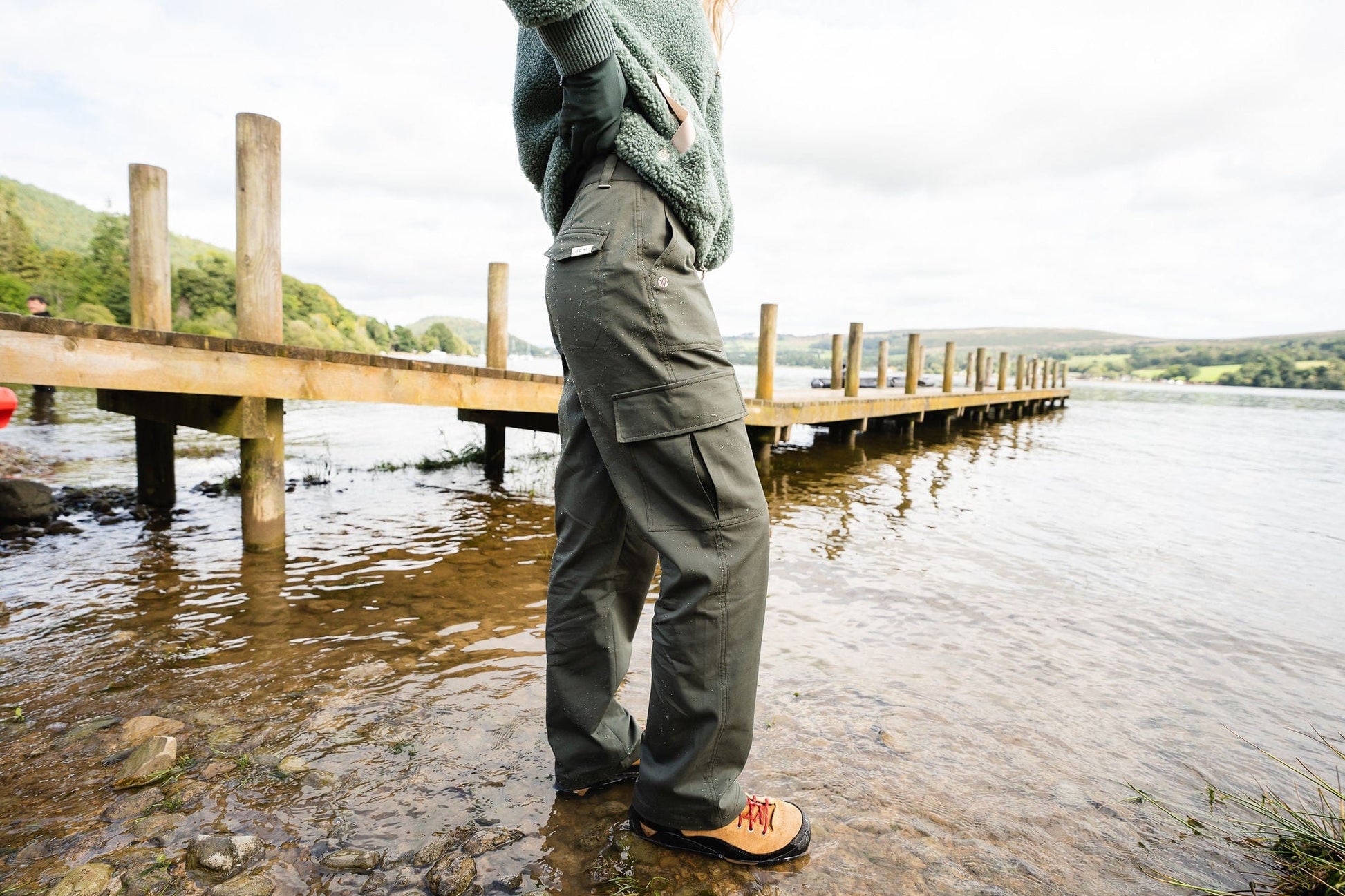 Straight Leg Cargos - Deep Khaki Trousers  