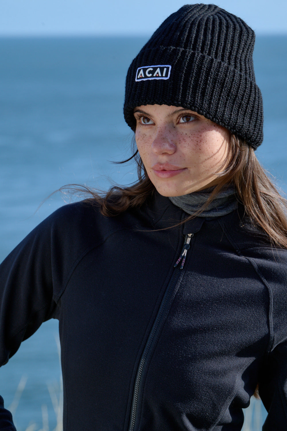 Merino Wool Beanie - Black