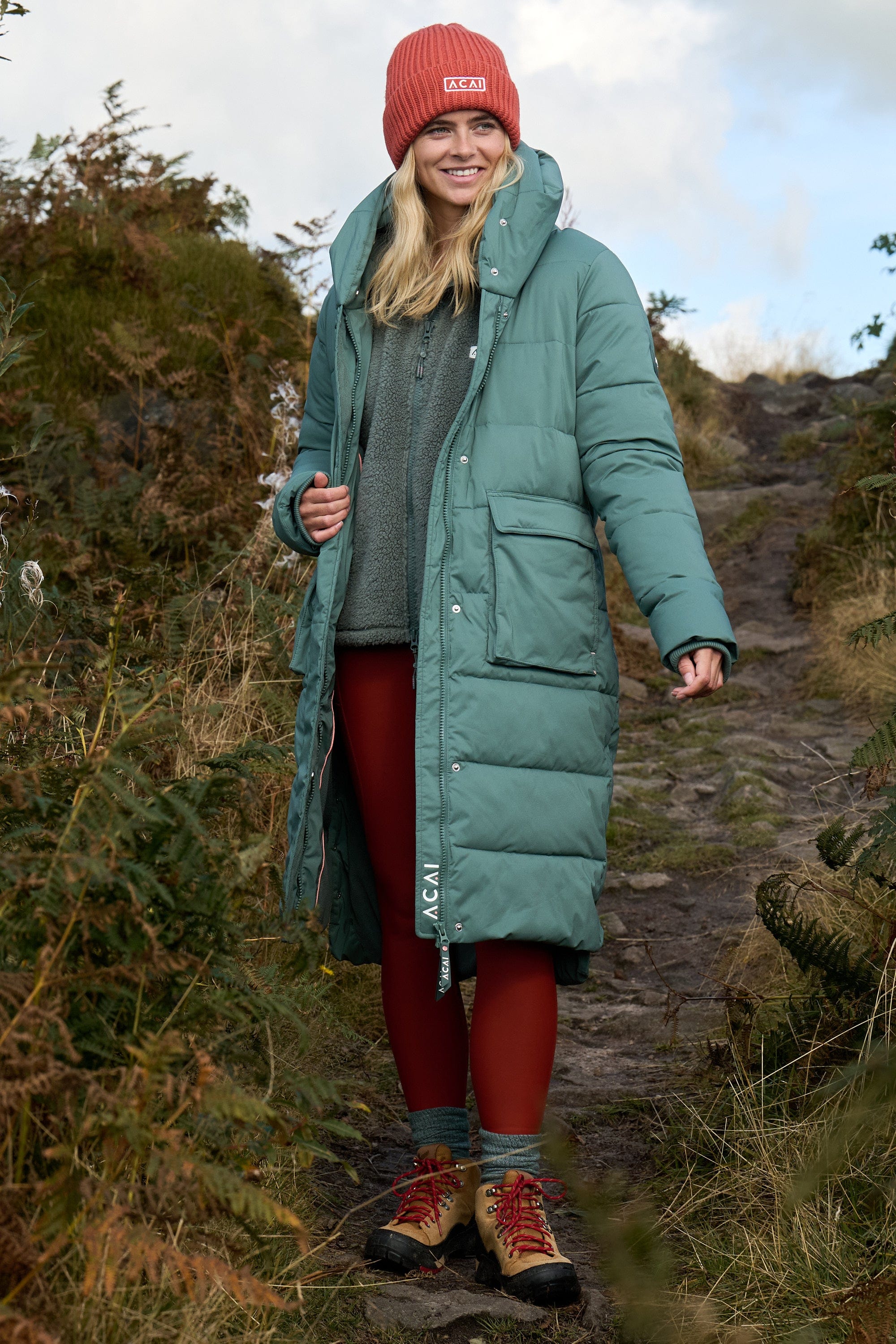 Warm Winter Women's Long Puffer Coat Envelop Jacket ACAI