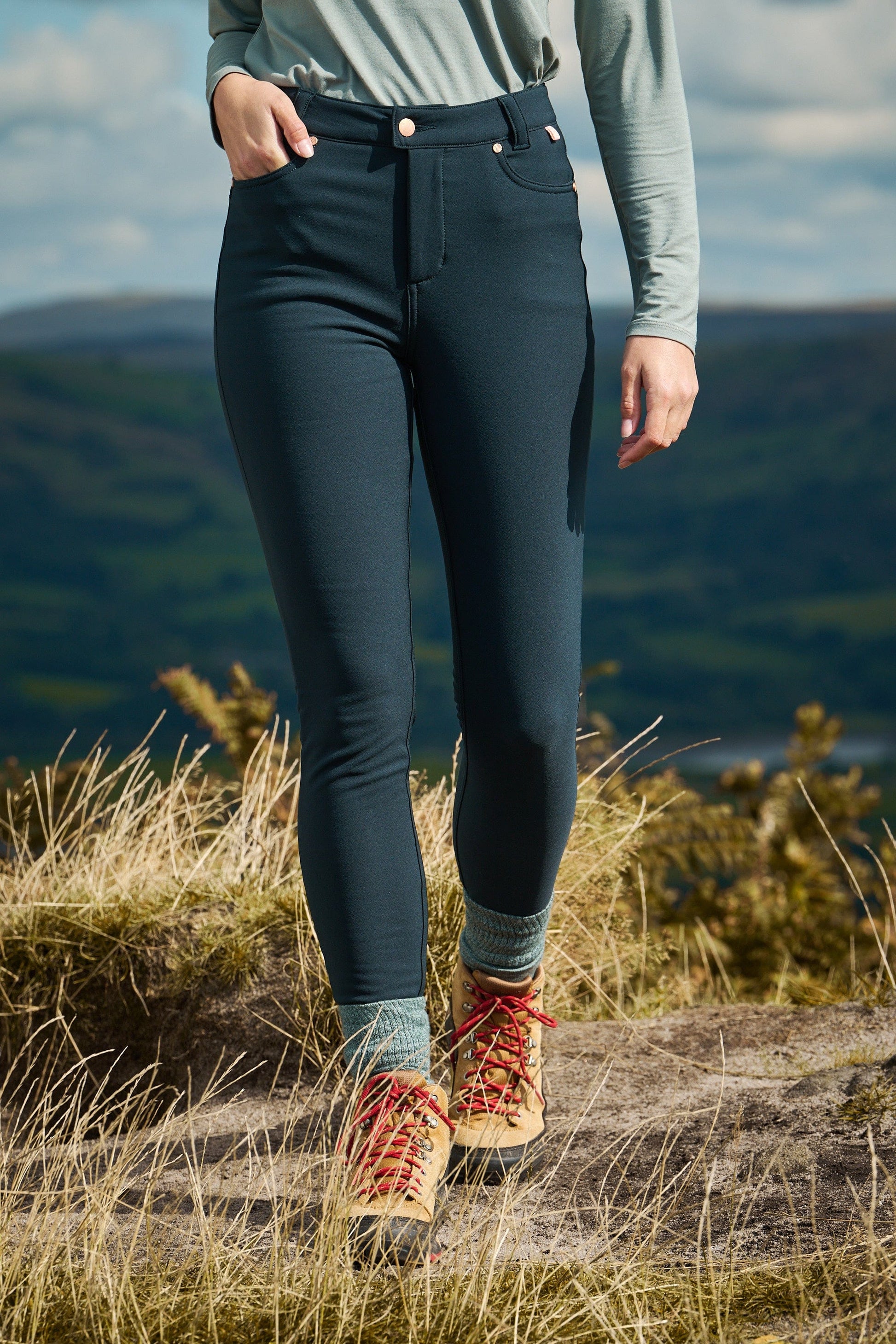 Thermal Skinny Outdoor Trousers - Evergreen Trousers  