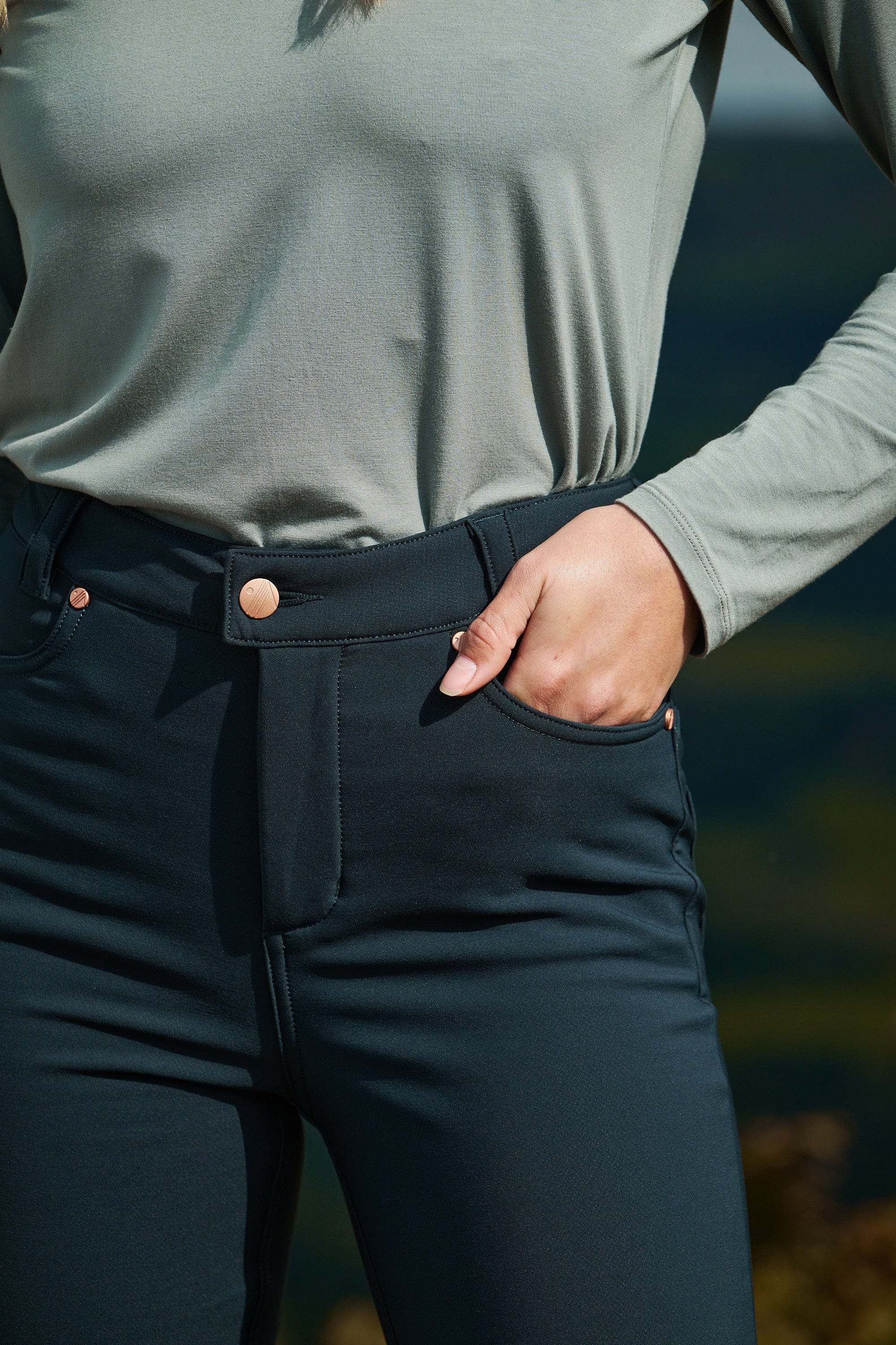 Thermal Skinny Outdoor Trousers - Evergreen Trousers  