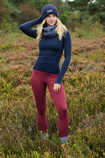 Thermal Outdoor Leggings - Full Length - Roasted Fig Leggings  