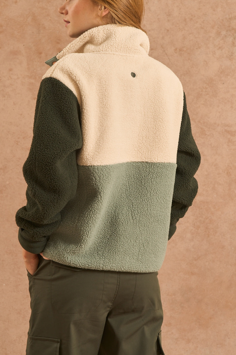 Campfire Colourblock Fleece - Forest Green