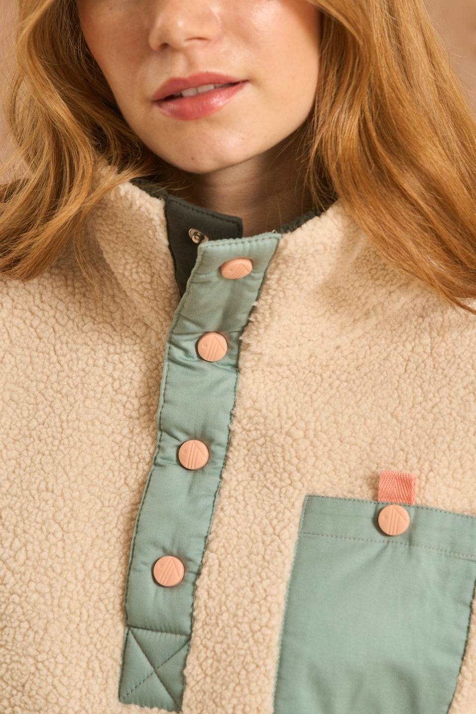 Campfire Colourblock Fleece - Forest Green