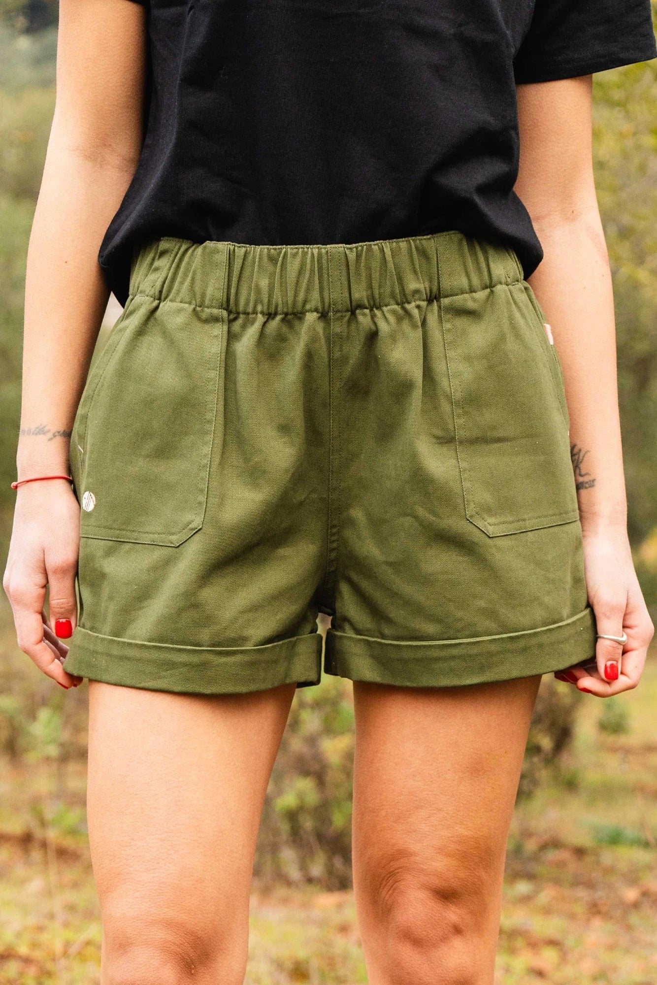 Cotton Shorts - Elm Green Shorts