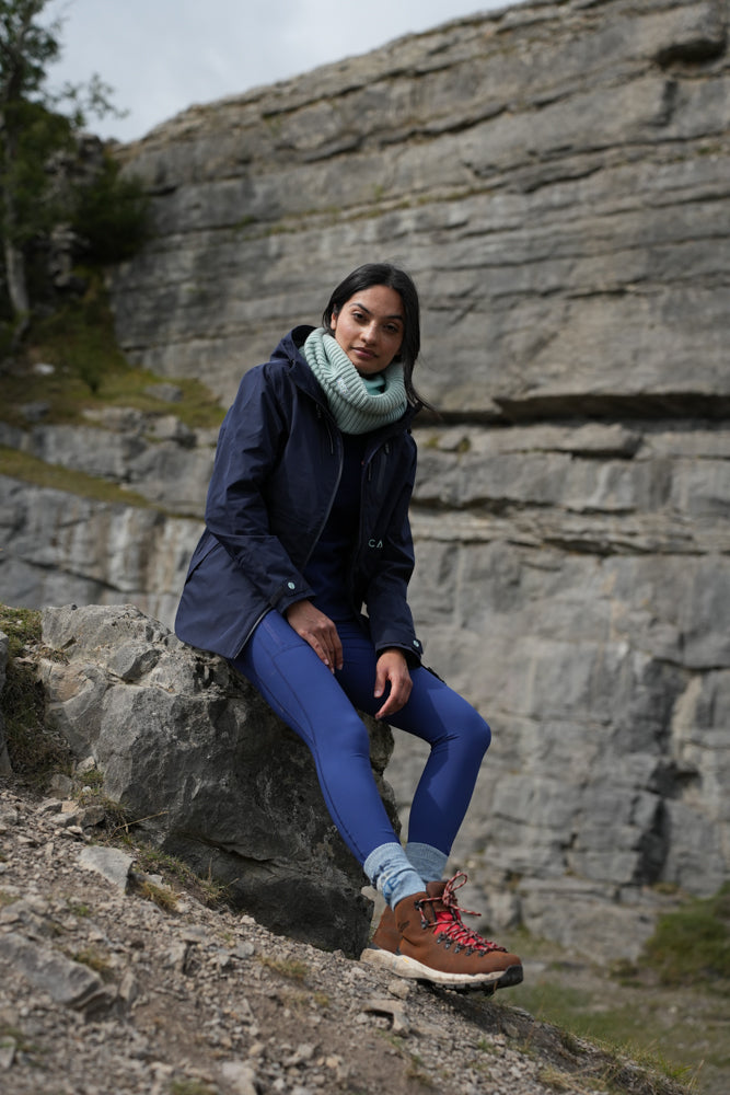 Shower Resistant Softshell Leggings - Twilight Blue