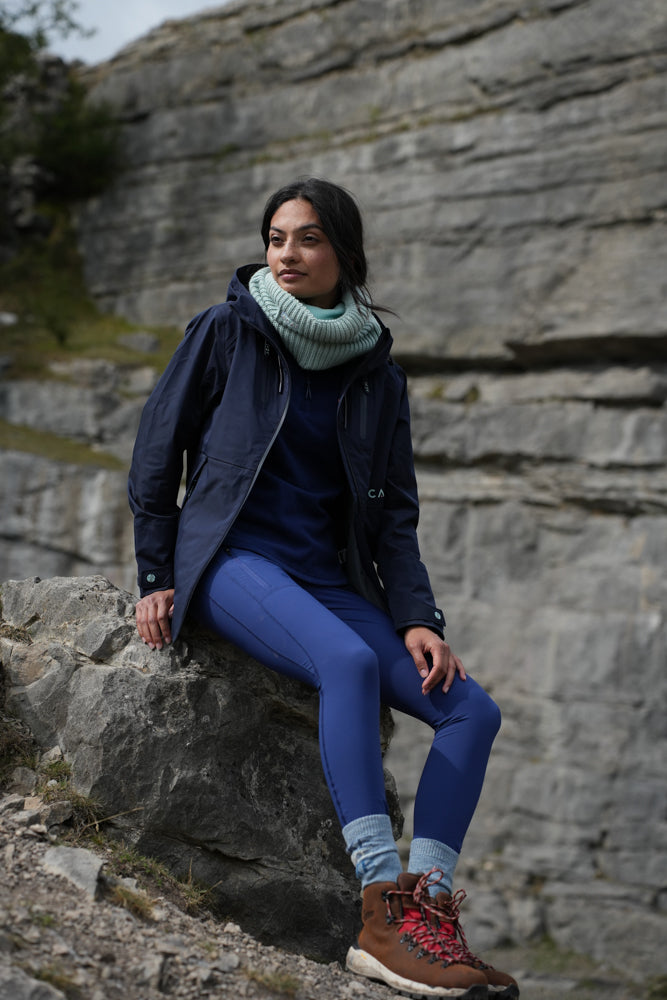 Shower Resistant Softshell Leggings - Twilight Blue