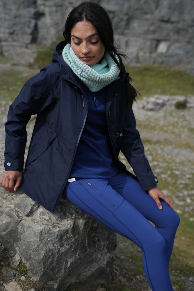 Shower Resistant Softshell Leggings - Twilight Blue