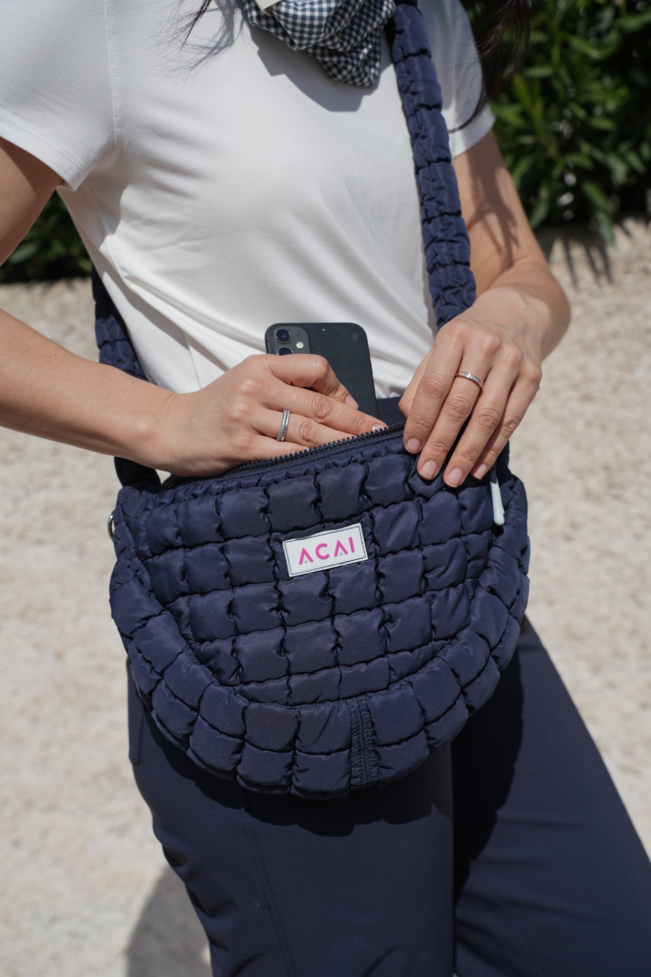 Quilted Bag - Navy