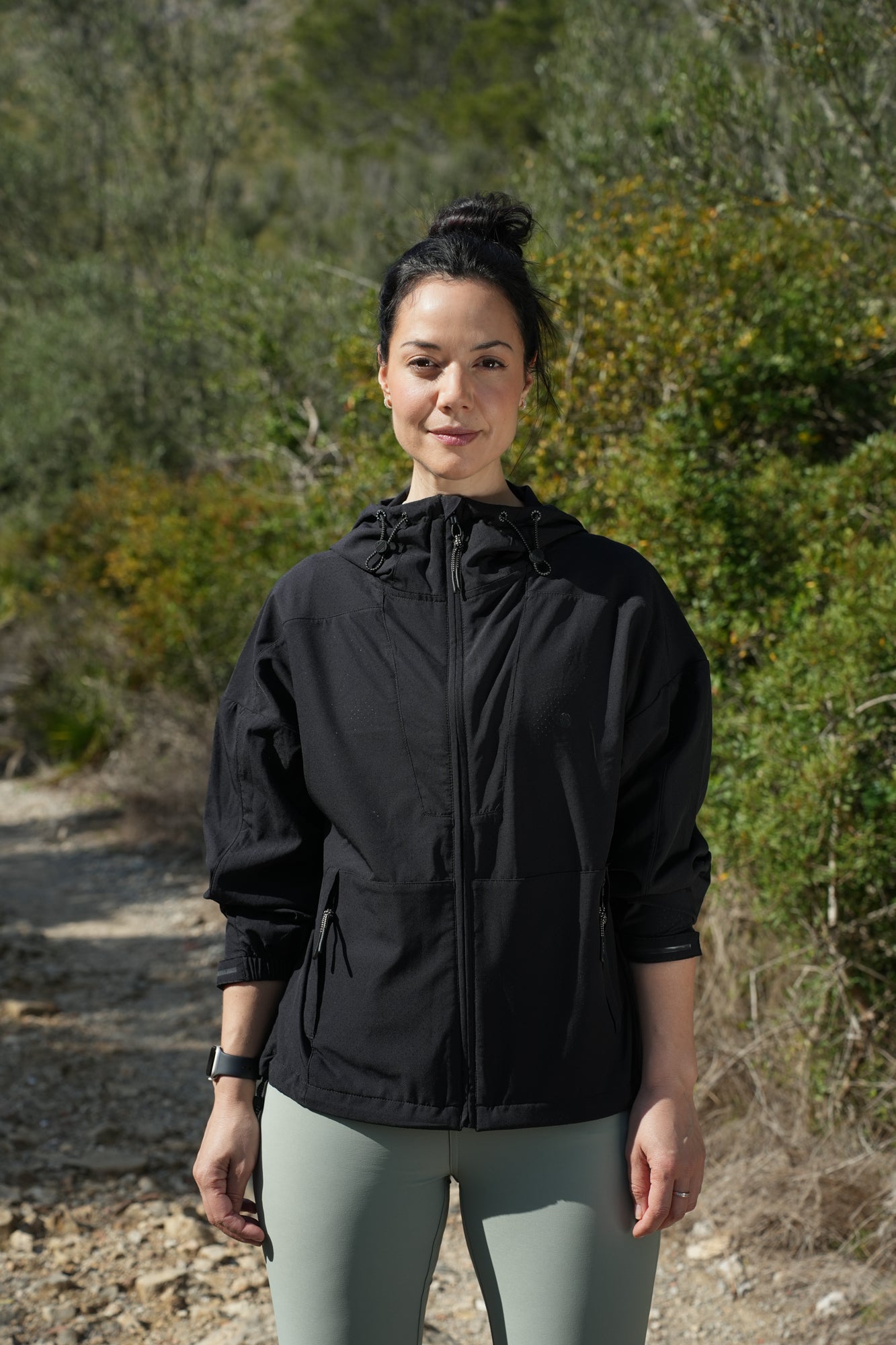 ACAI Packable Lightweight Black Jacket | Wind & Shower Ready