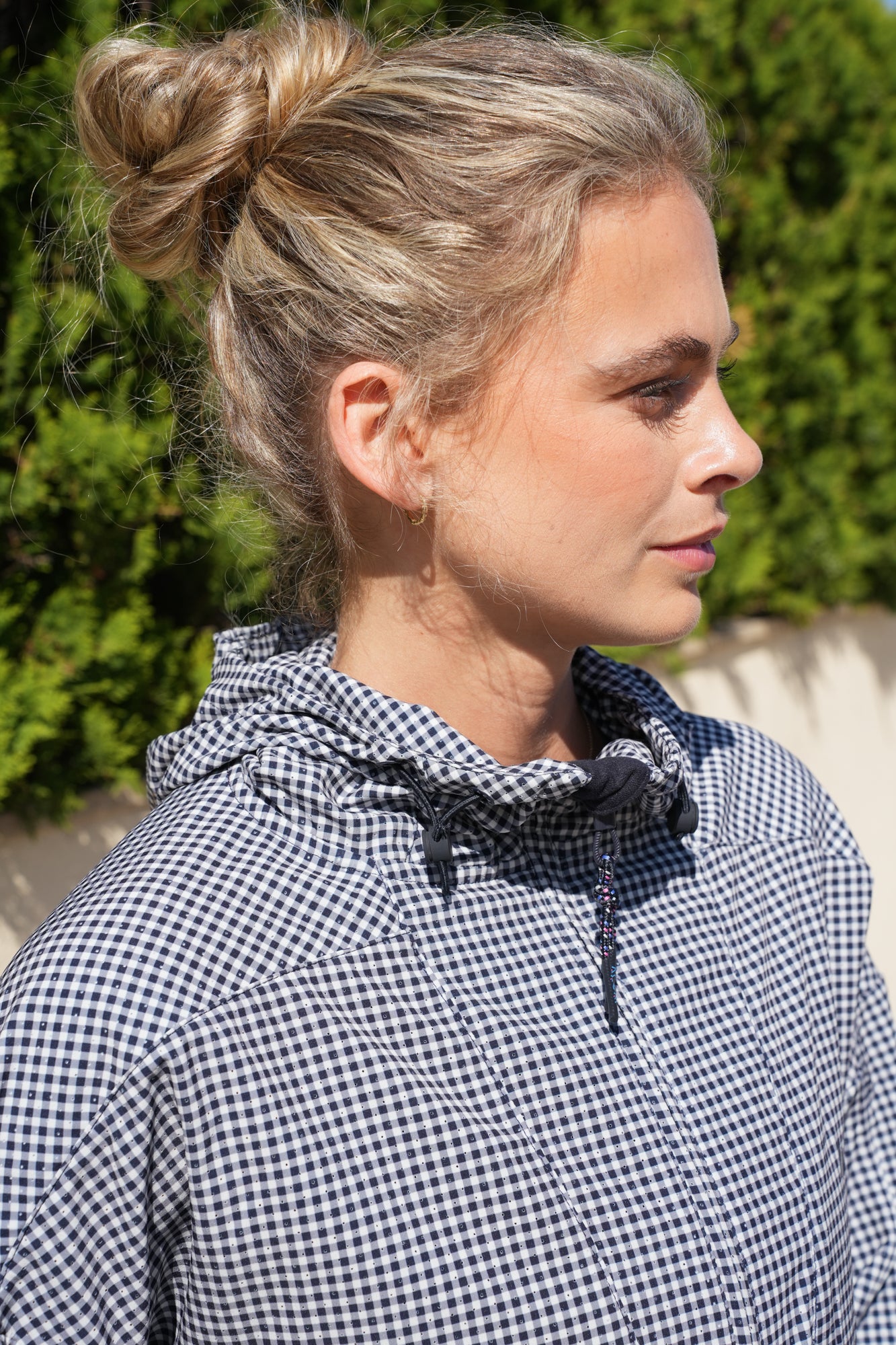 Airlite Windbreaker Jacket - Deep Navy Gingham