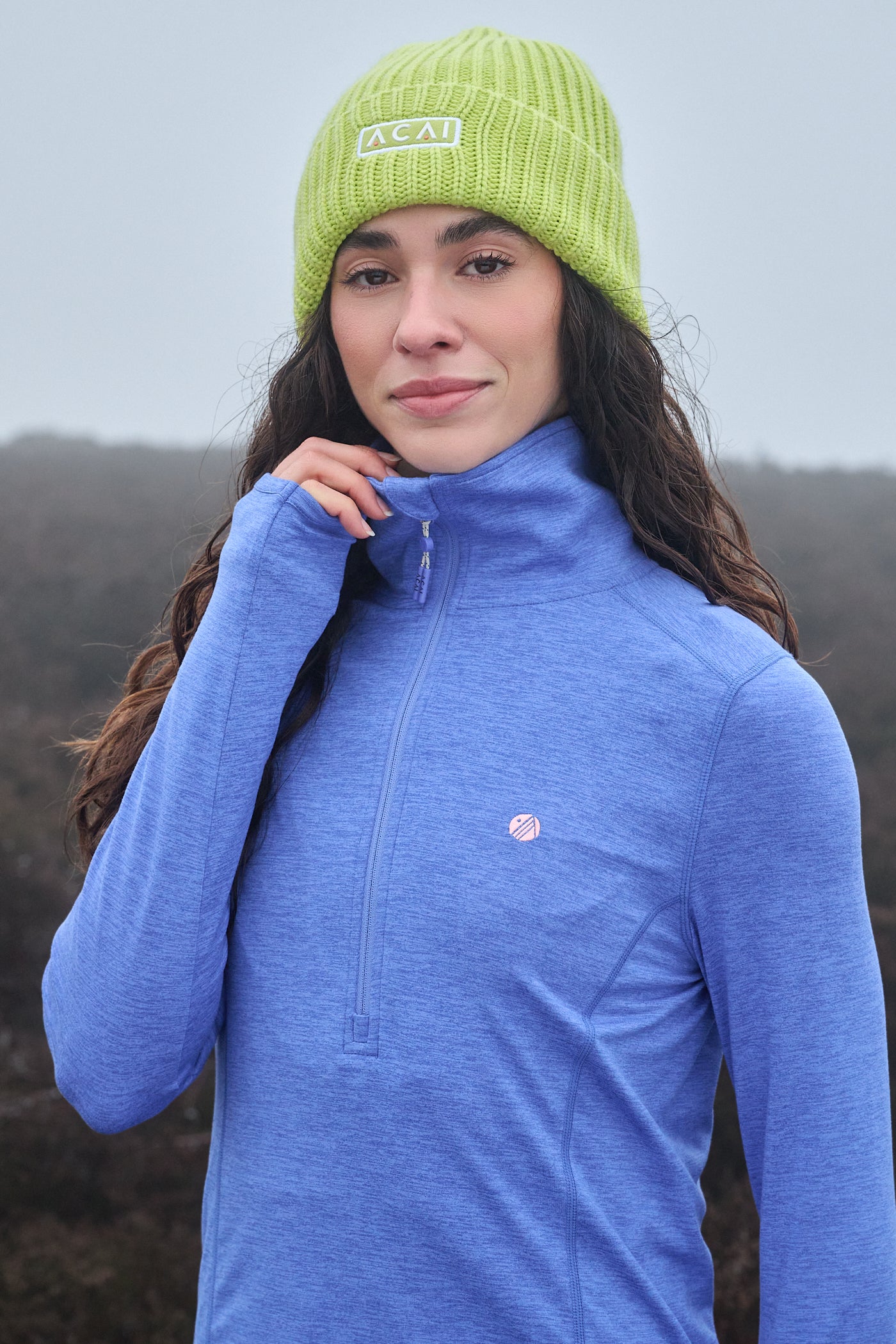 Freeform Quarter Zip - Baja Blue