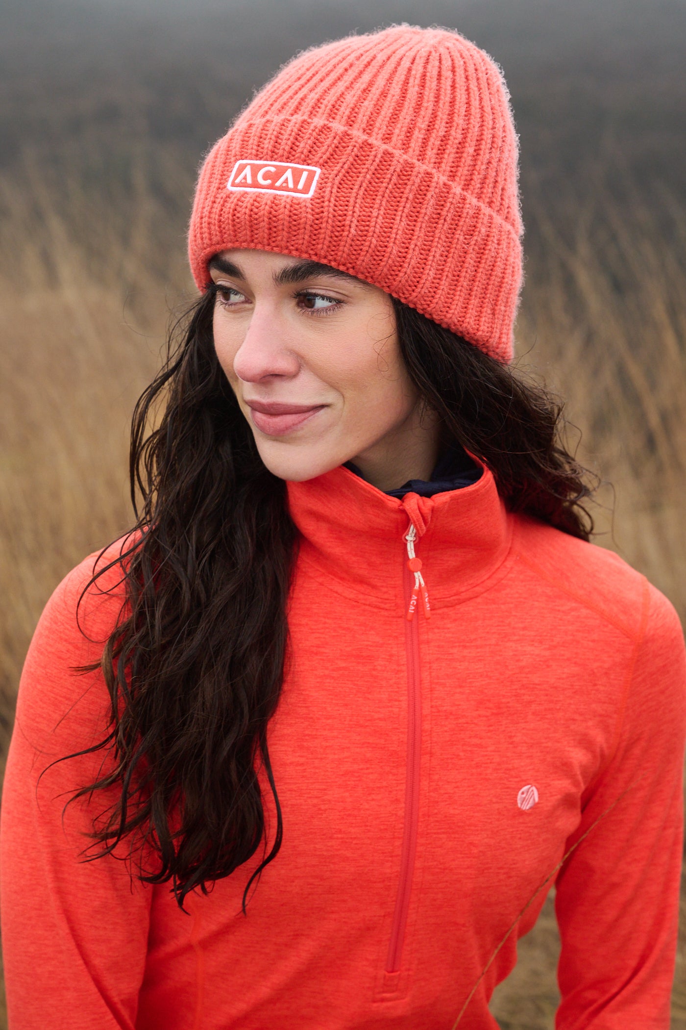 Merino Wool Beanie - Mandarin