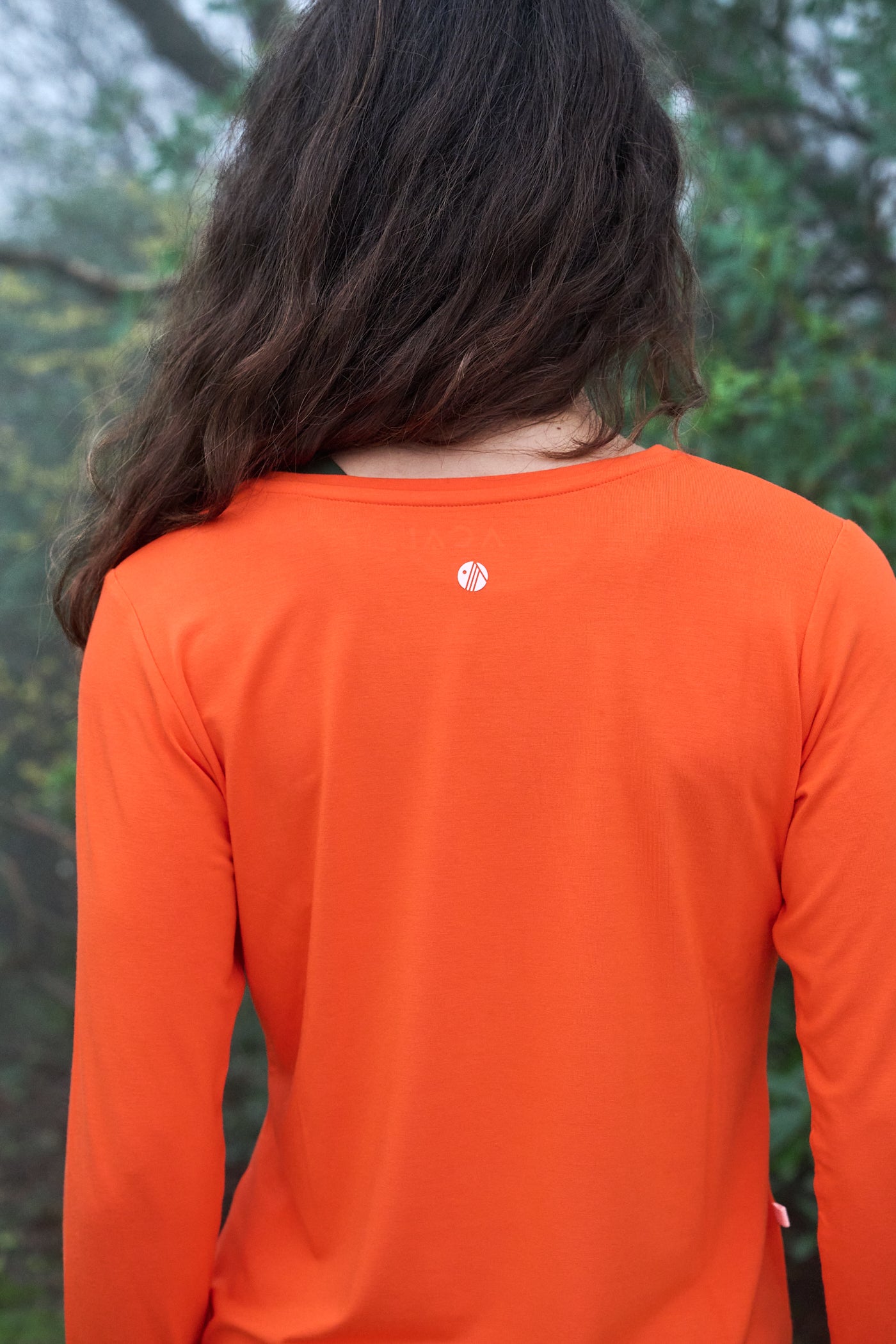 On The Go Bamboo Long Sleeve Tee - Mandarin