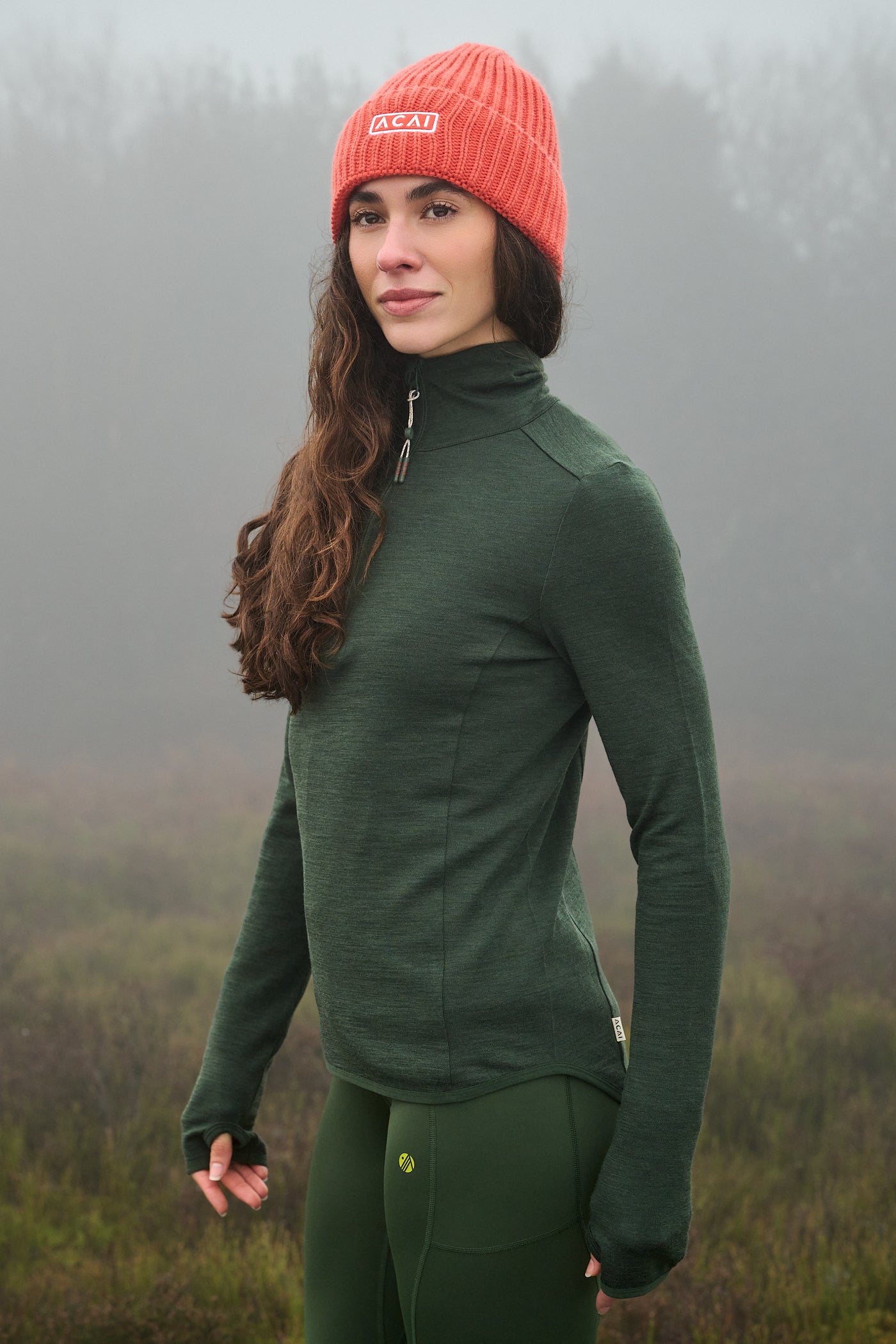 Thermobase Quarter Zip - Woodland Green