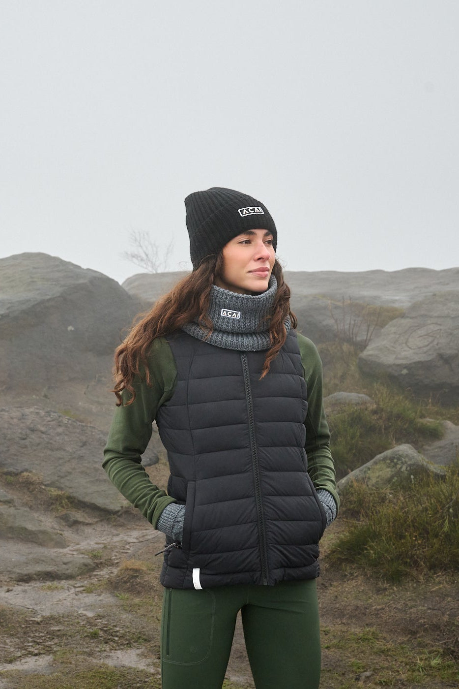 Merino Wool Snood - Grey Marl