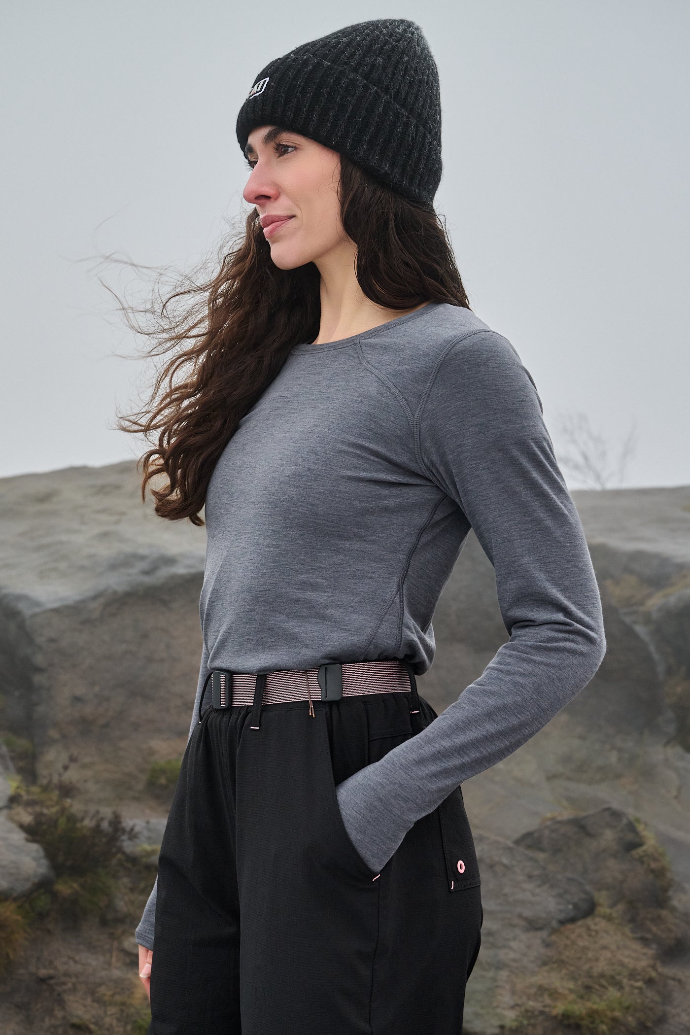 Essence Long Sleeve Baselayer - Grey Marl