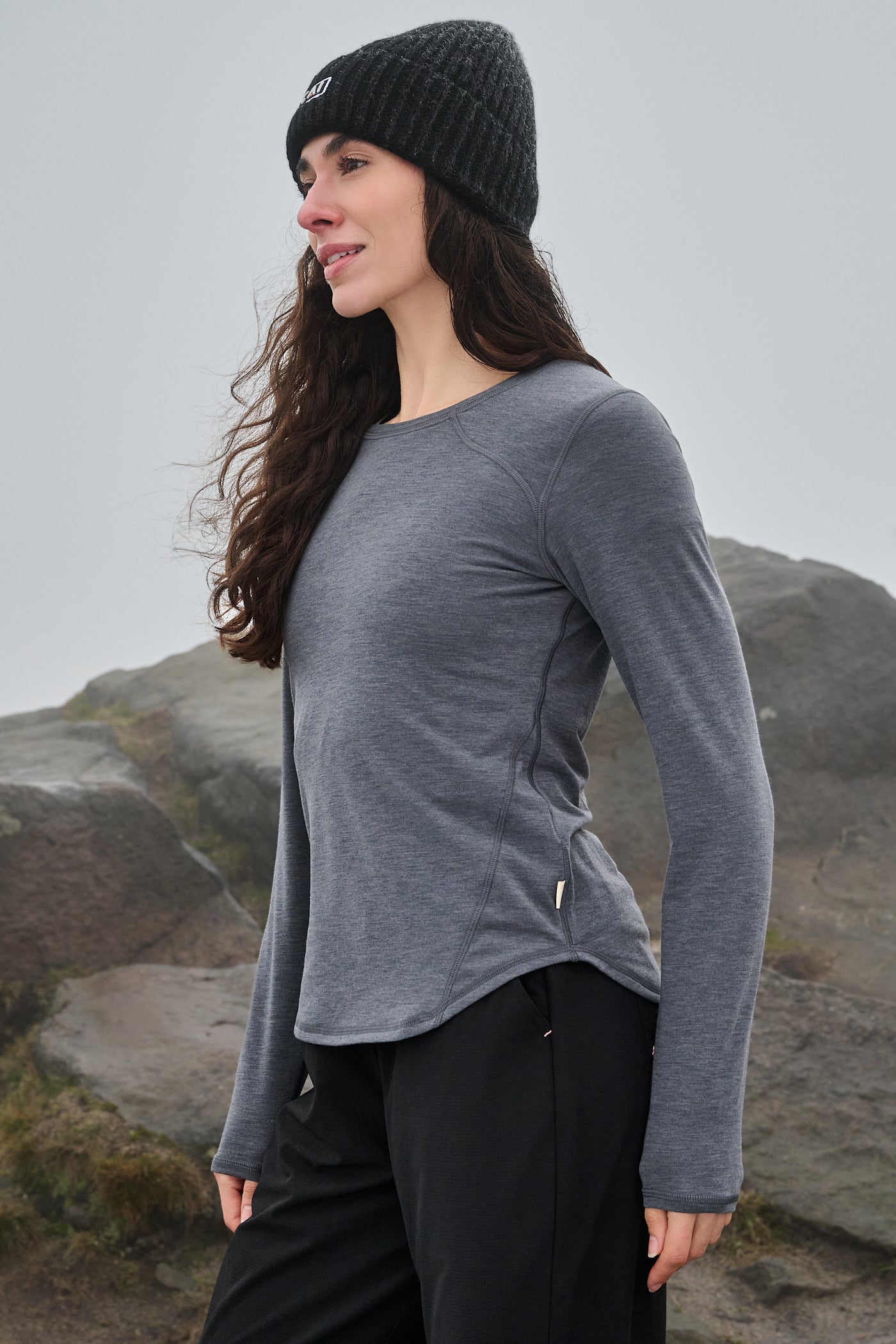 Essence Long Sleeve Baselayer - Grey Marl