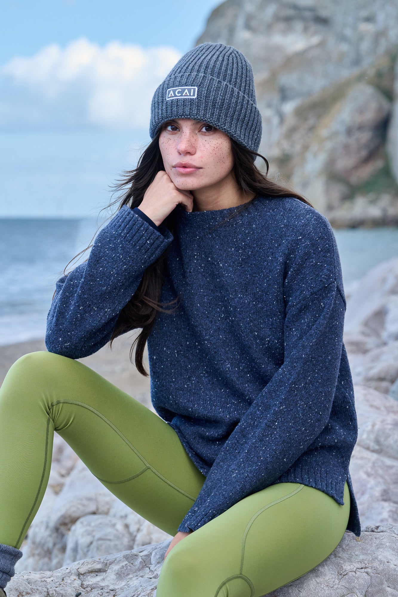 Dusk Crew Neck Knitted Jumper - Deep Navy