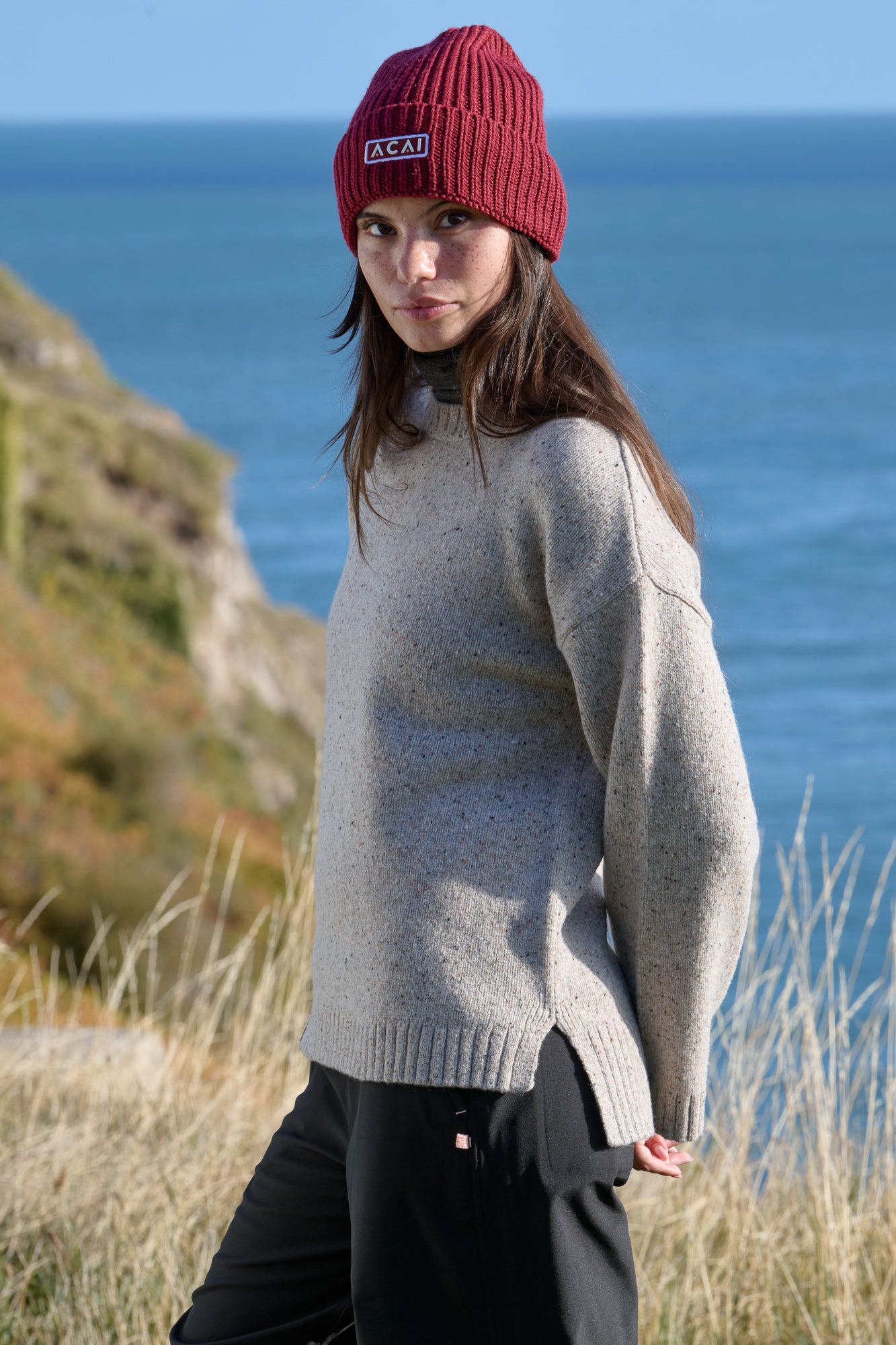 Dusk Crew Neck Knitted Jumper - Oatmeal