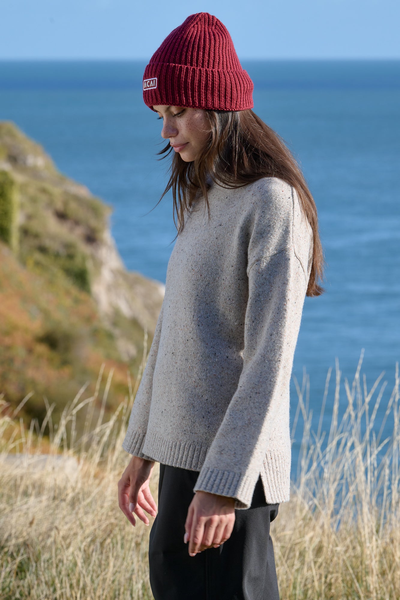 Dusk Crew Neck Knitted Jumper - Oatmeal