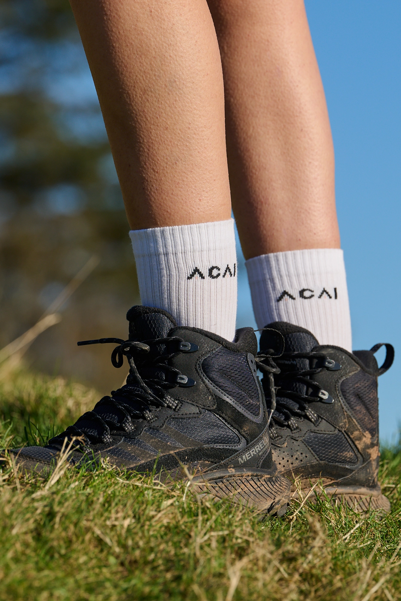 Everyday Crew Socks 2 Pack - Black and White Socks