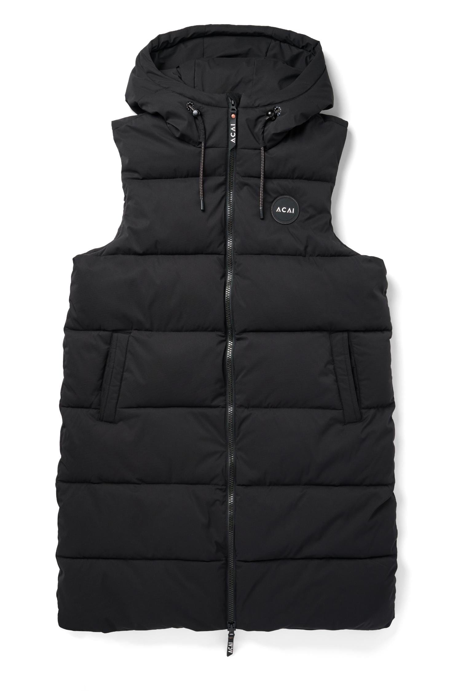 ACAI | Longline Gilet | Women's Black Puffer Bodywarmer